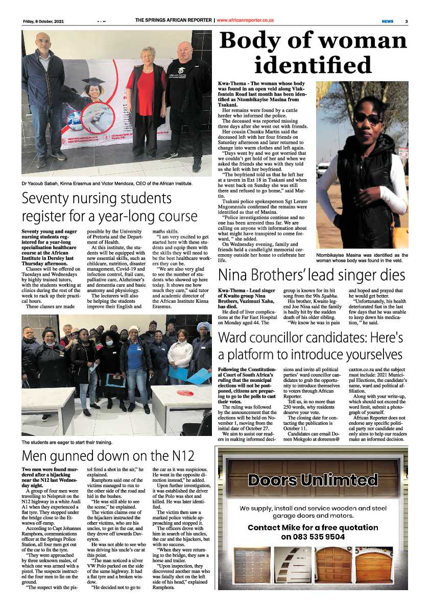 African Reporter 08 October 2021 page 14