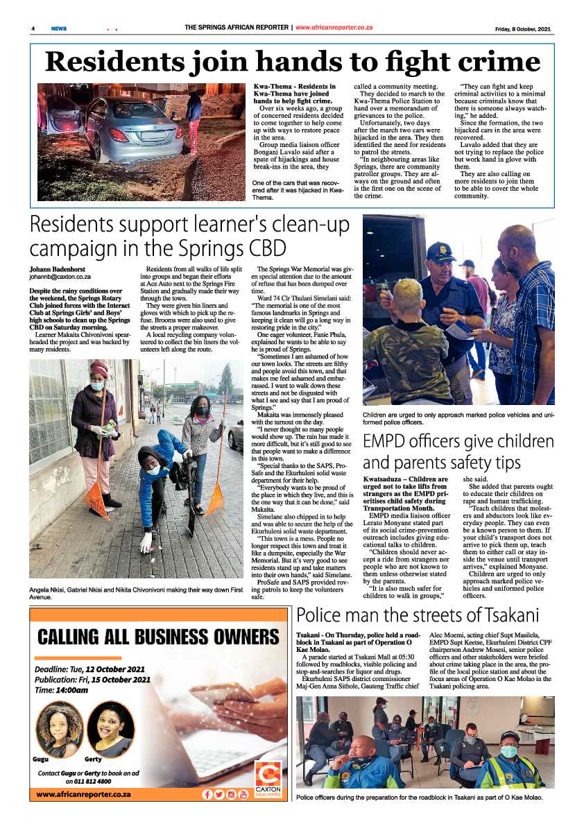 African Reporter 08 October 2021 page 15