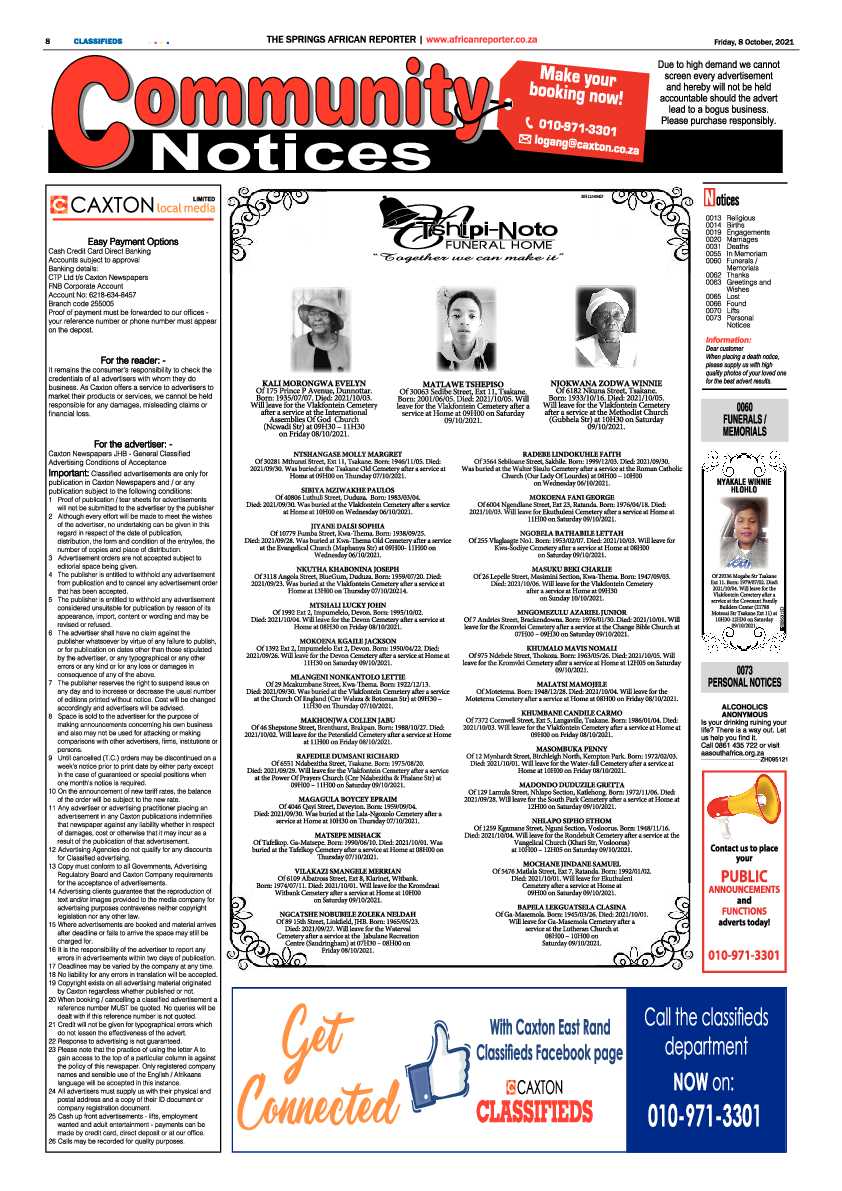African Reporter 08 October 2021 page 18