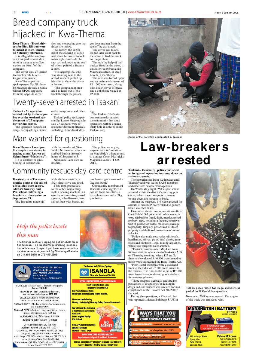 African Reporter 08 October 2021 page 3