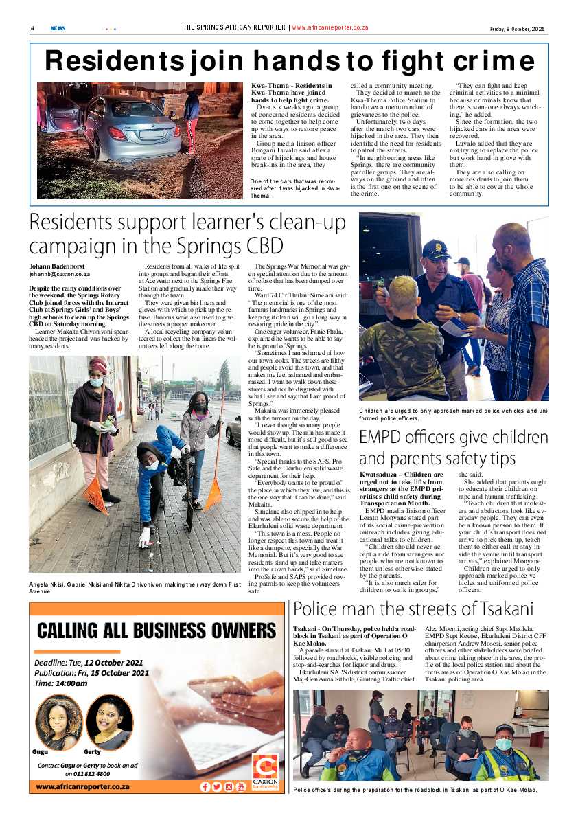 African Reporter 08 October 2021 page 5