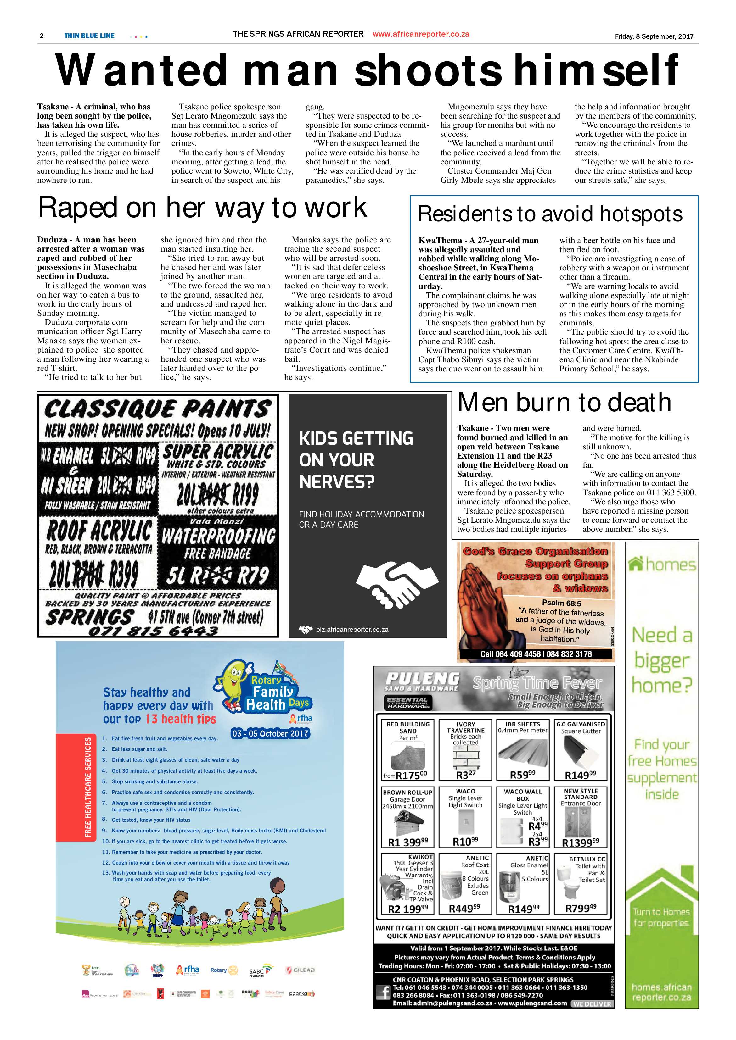 African Reporter 08 September 2017 page 2