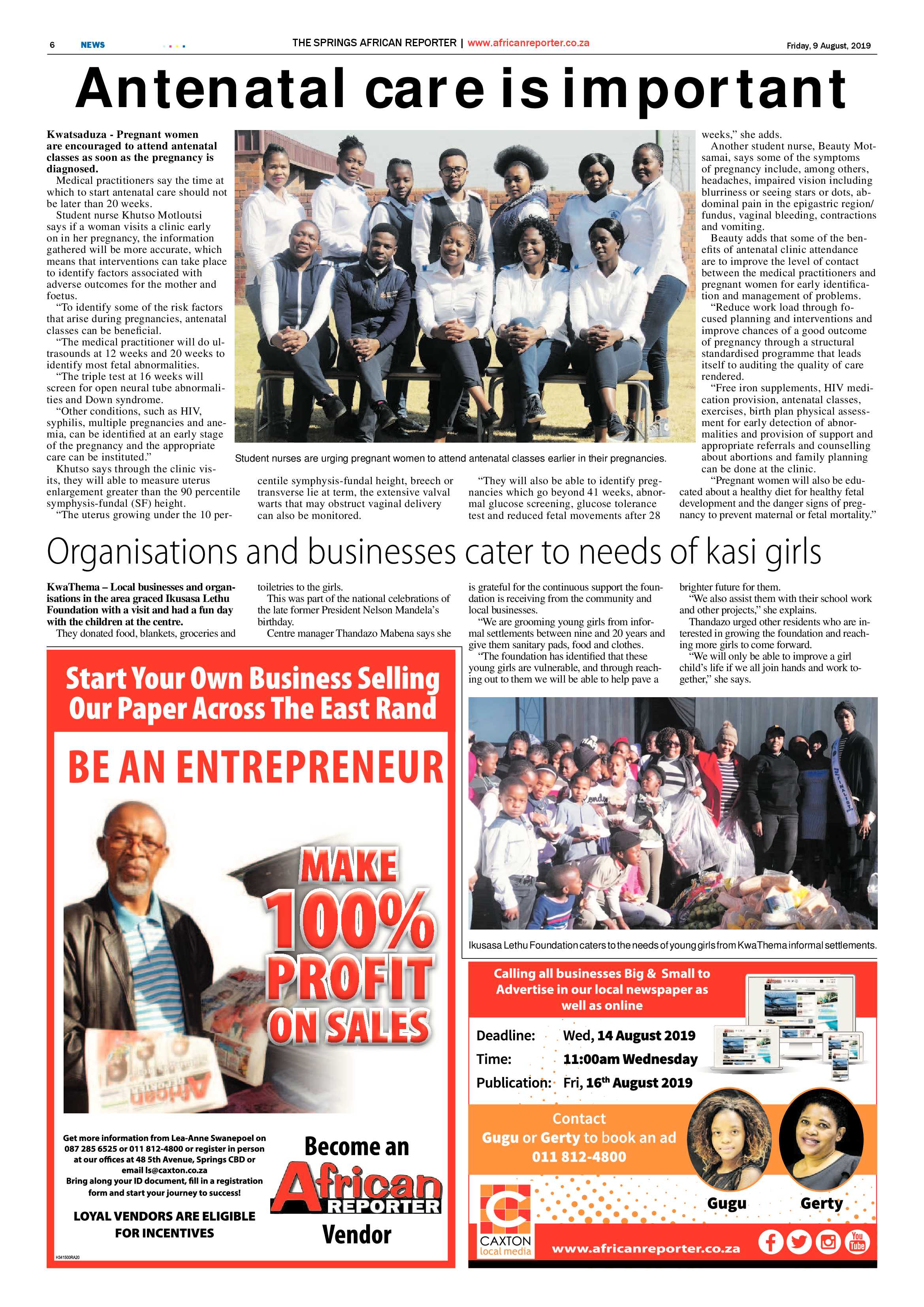 African Reporter 09 August 2019 page 6