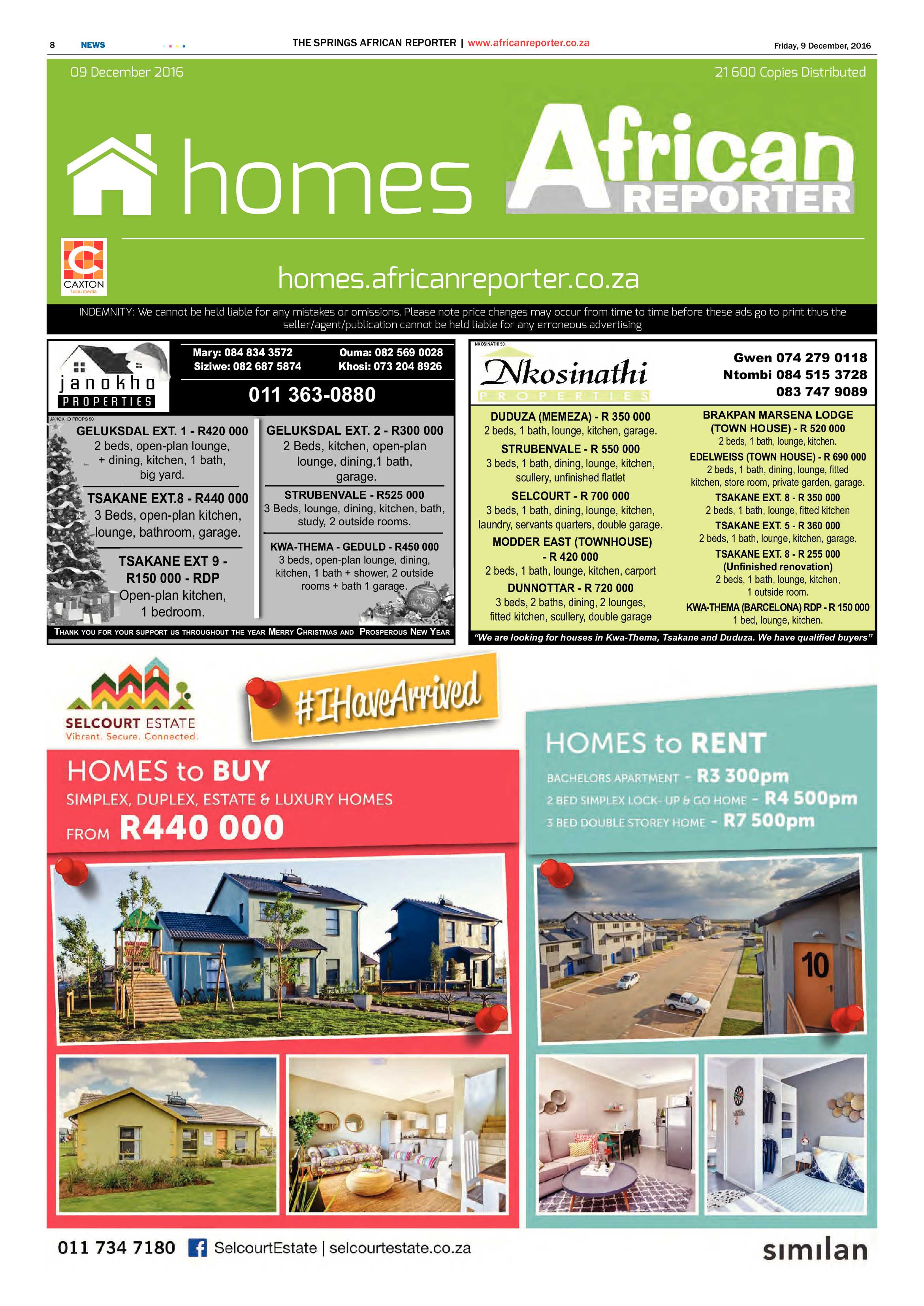 African Reporter 09 December 2016 page 8