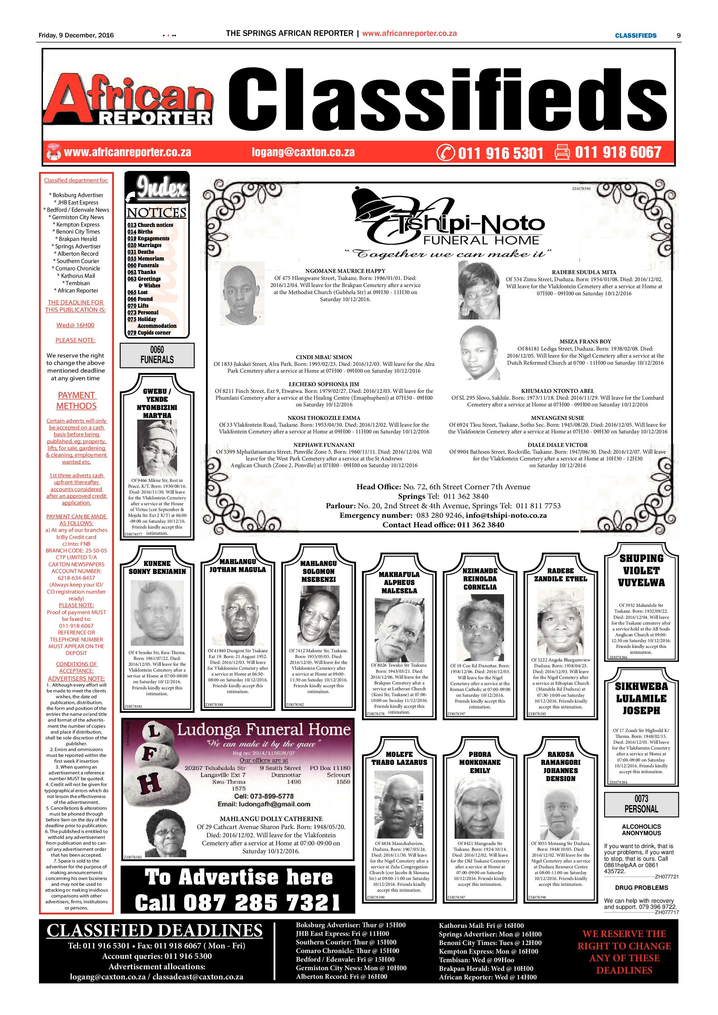 African Reporter 09 December 2016 page 9
