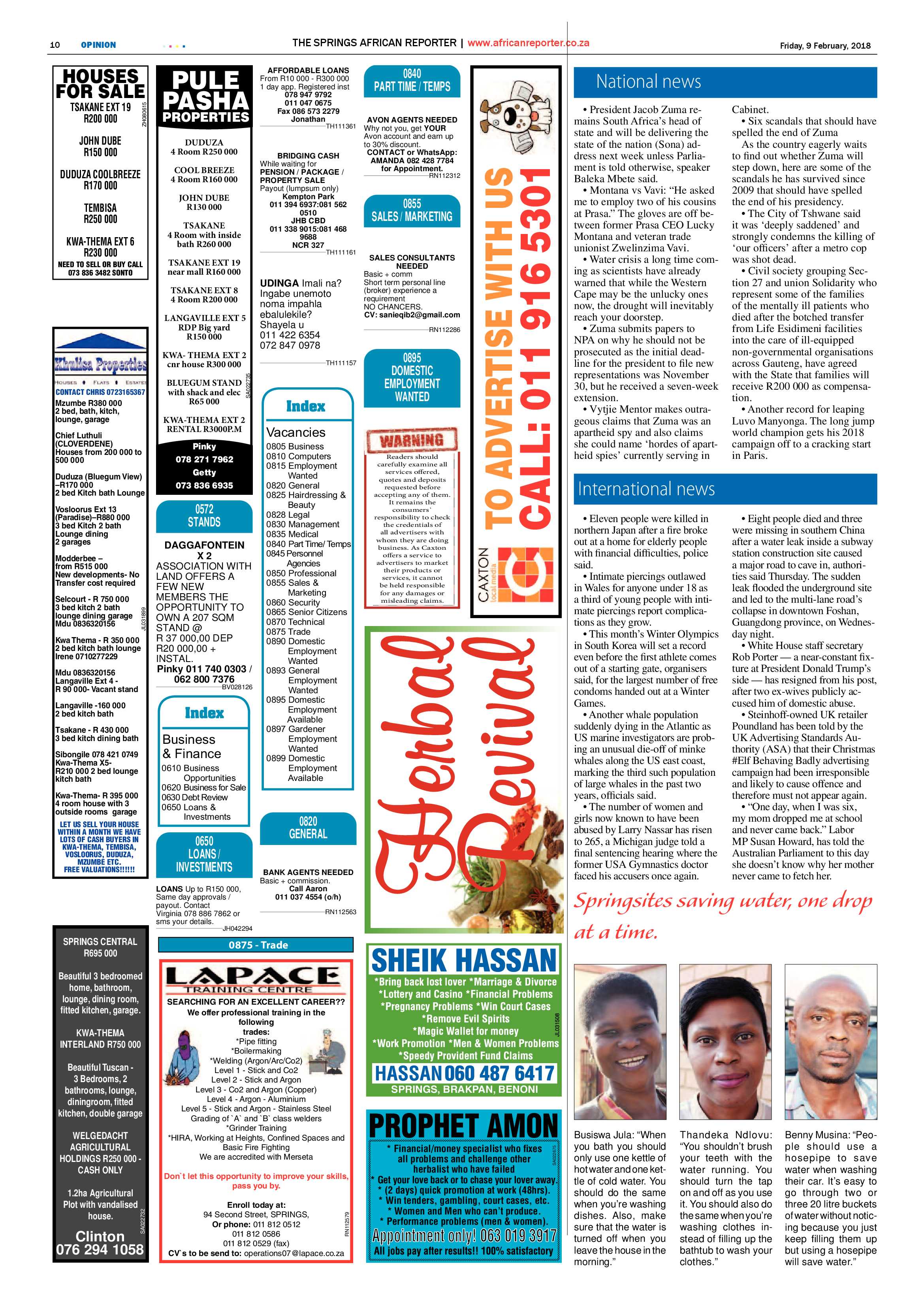 African Reporter 09 February 2018 page 10