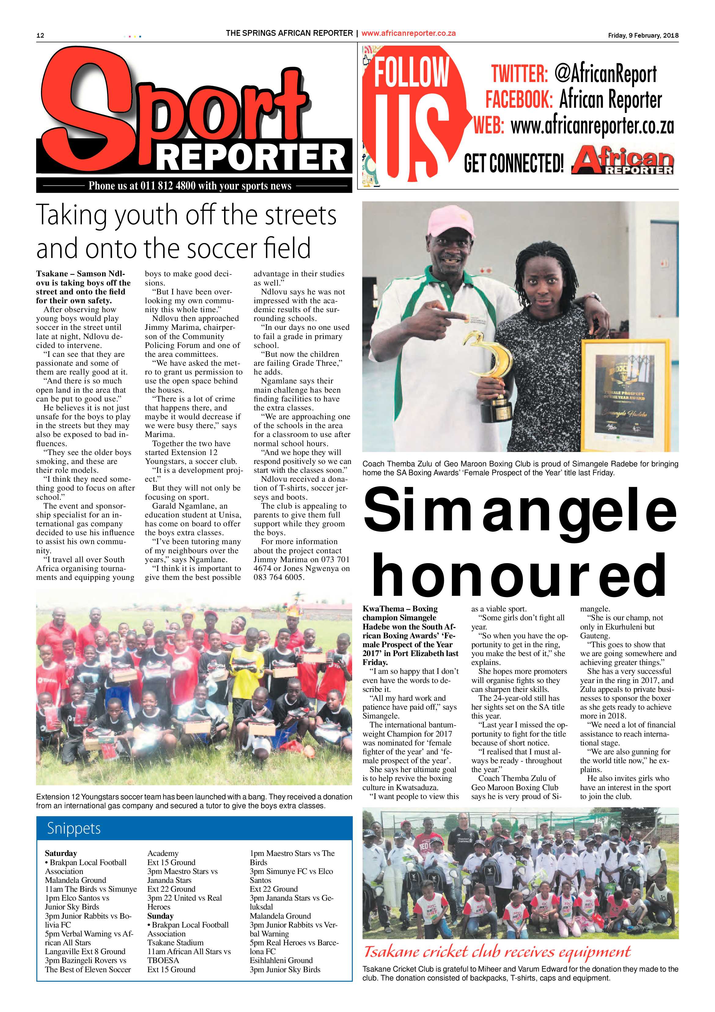 African Reporter 09 February 2018 page 12