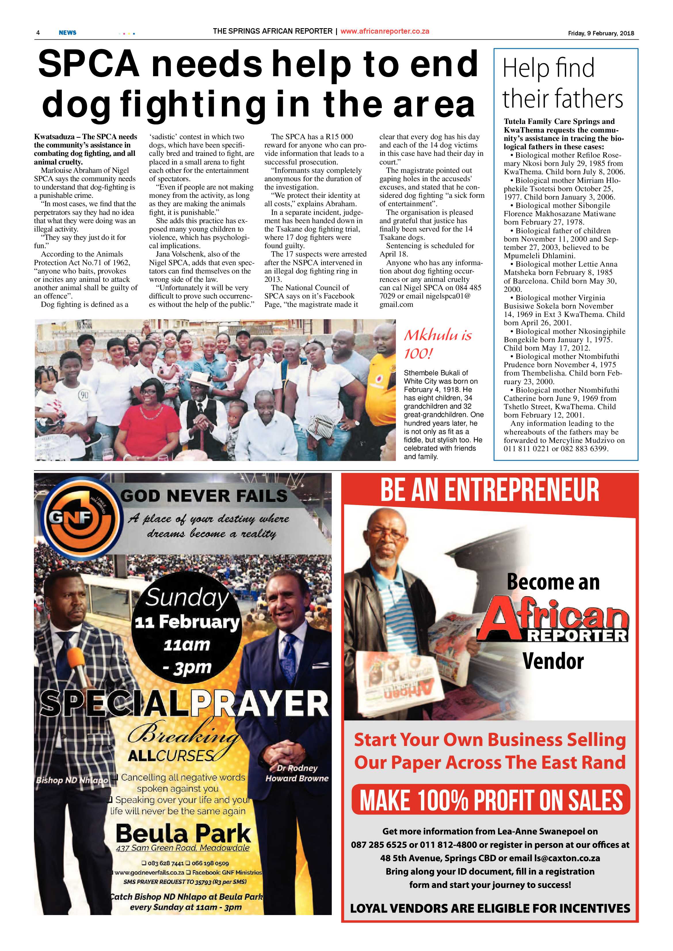 African Reporter 09 February 2018 page 4