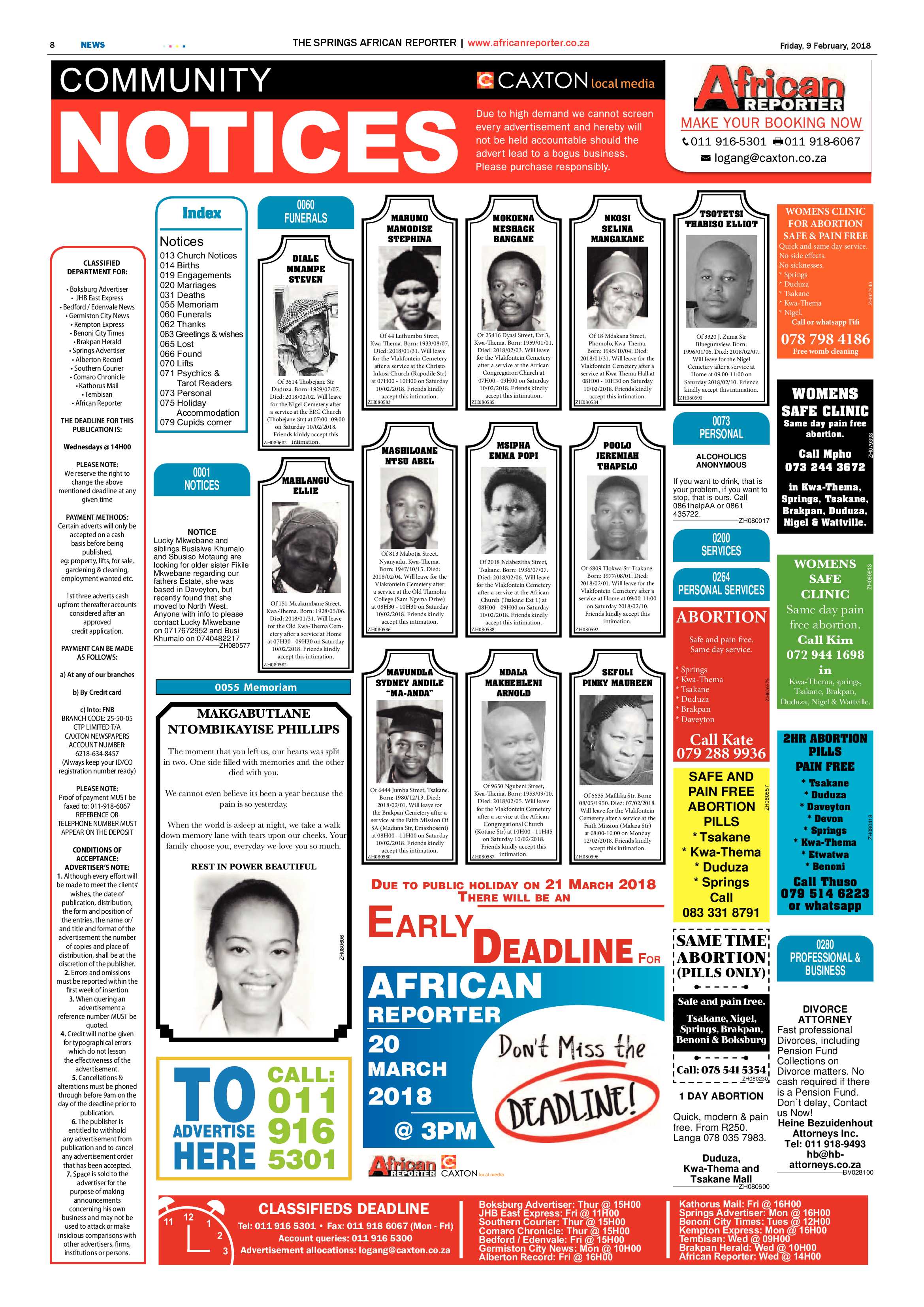 African Reporter 09 February 2018 page 8