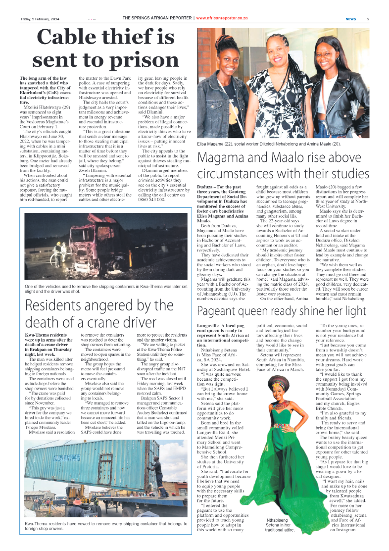 African Reporter 09 February 2024 page 5