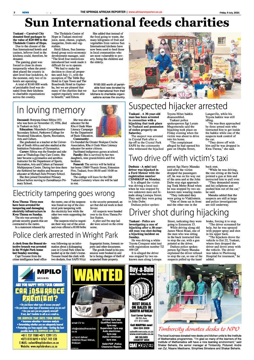 African Reporter 09 July 2021 page 2