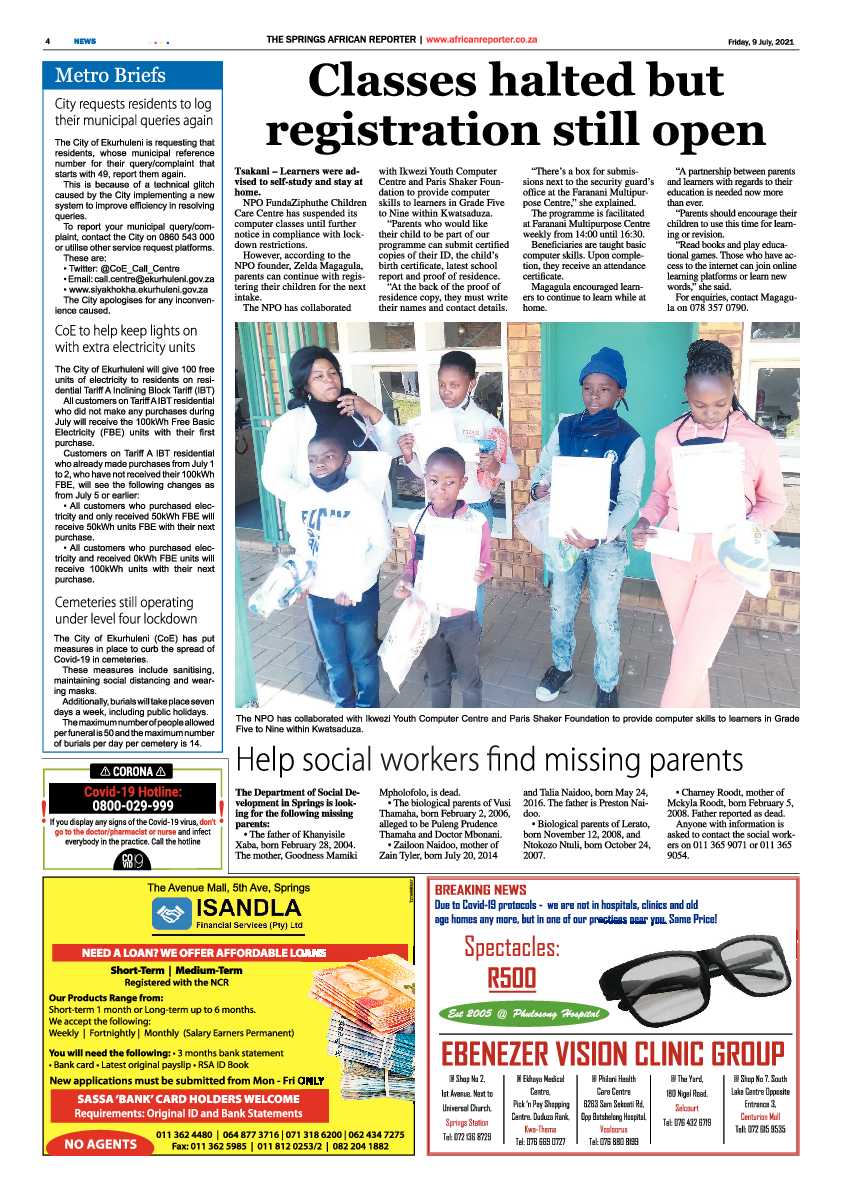 African Reporter 09 July 2021 page 4