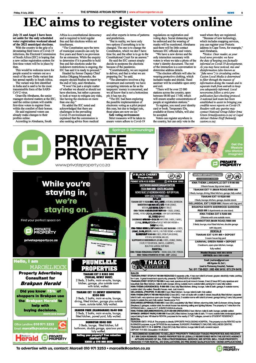 African Reporter 09 July 2021 page 5