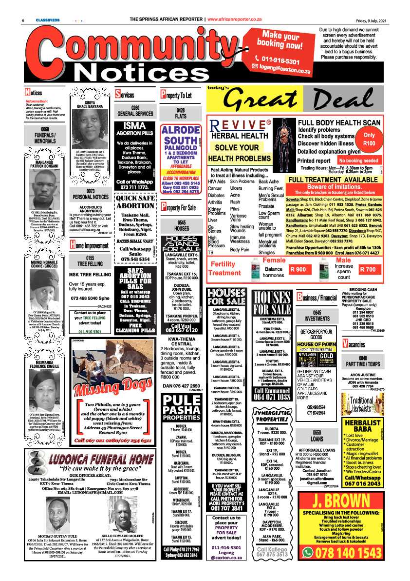 African Reporter 09 July 2021 page 6