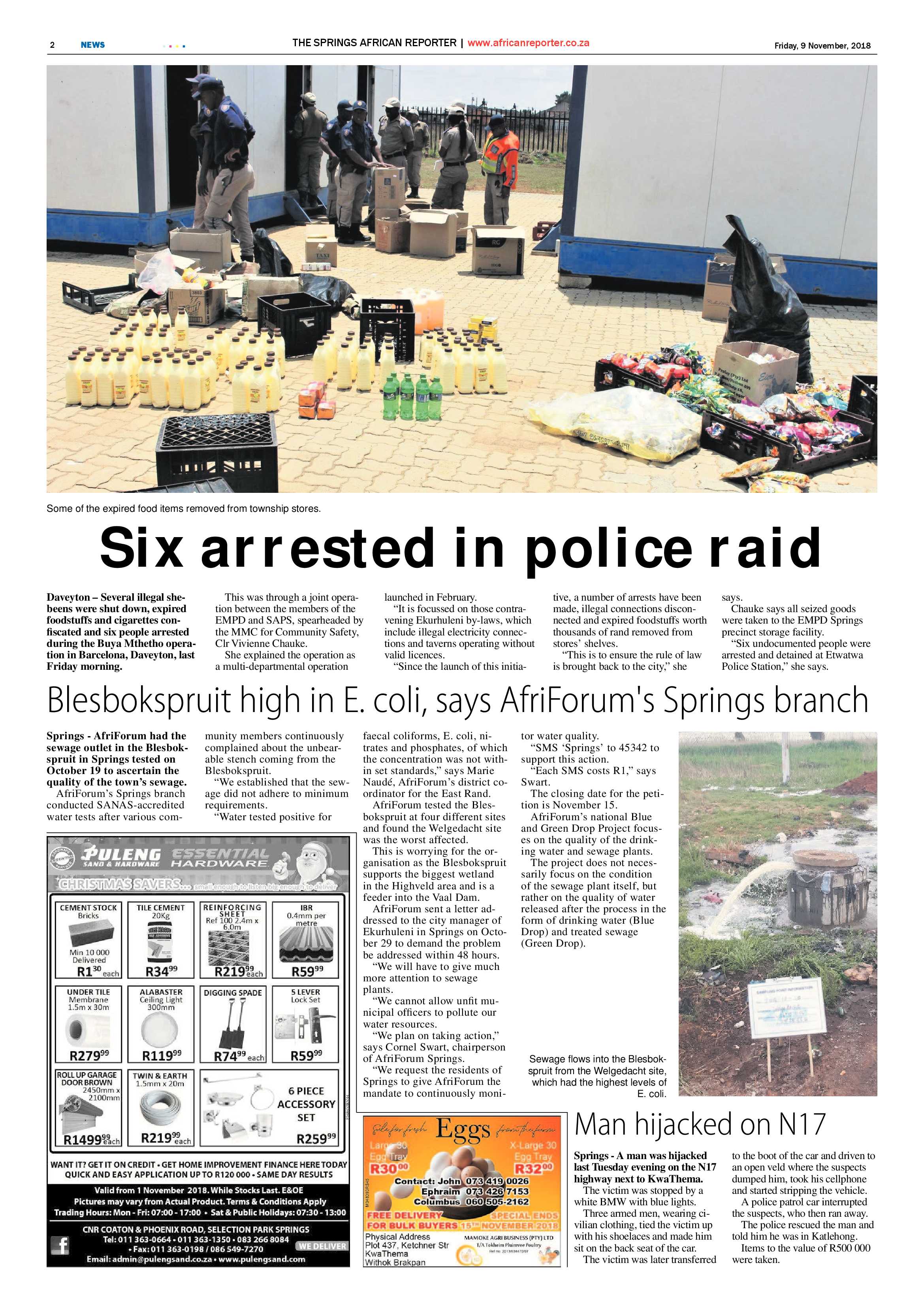African Reporter 09 November 2018 page 2