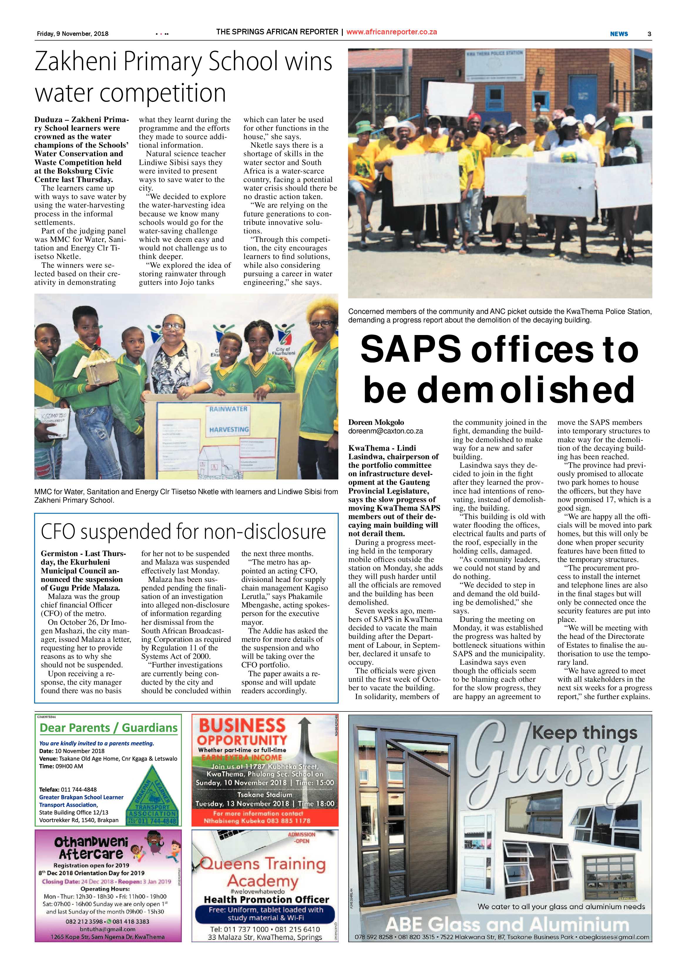 African Reporter 09 November 2018 page 3
