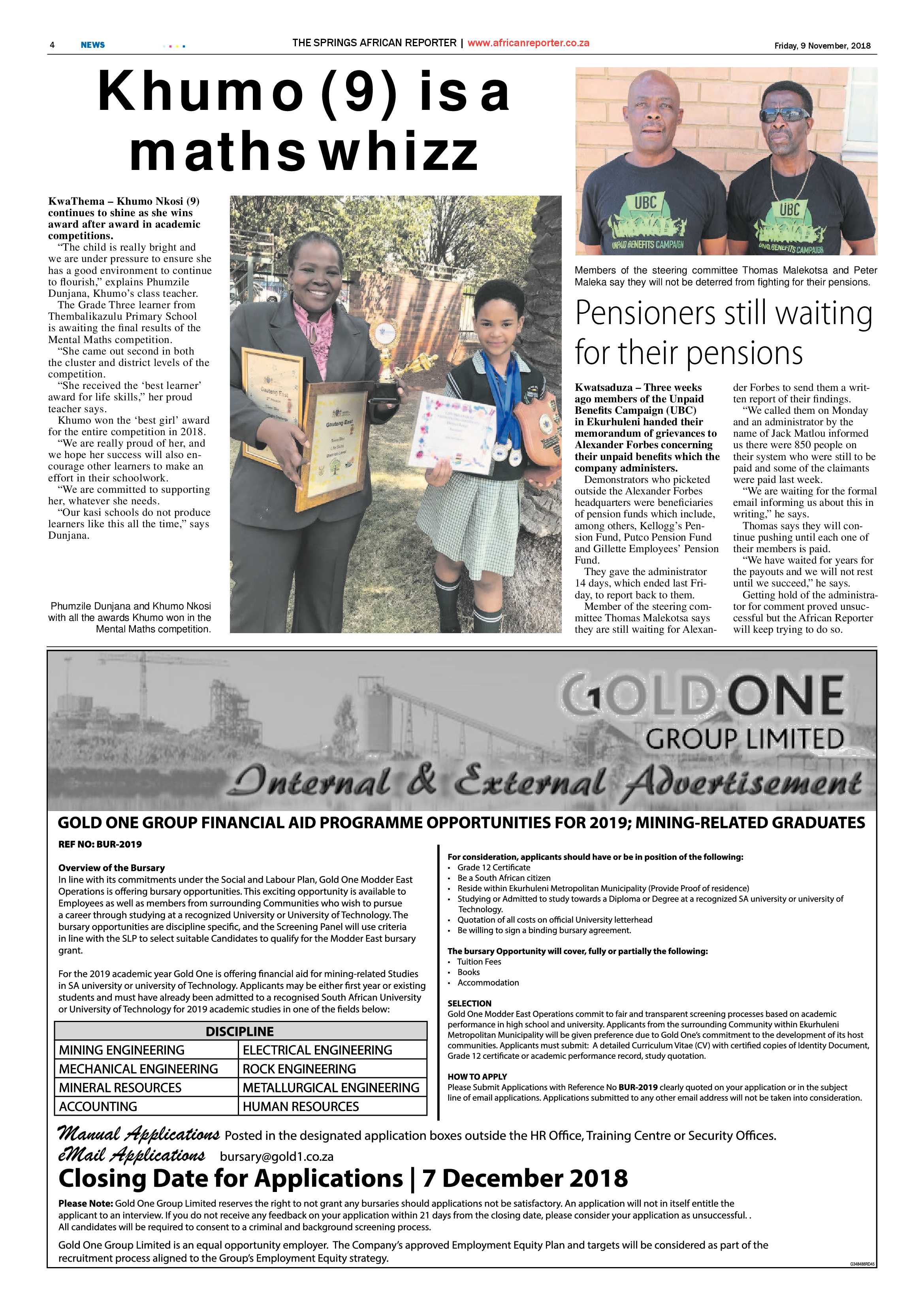 African Reporter 09 November 2018 page 4