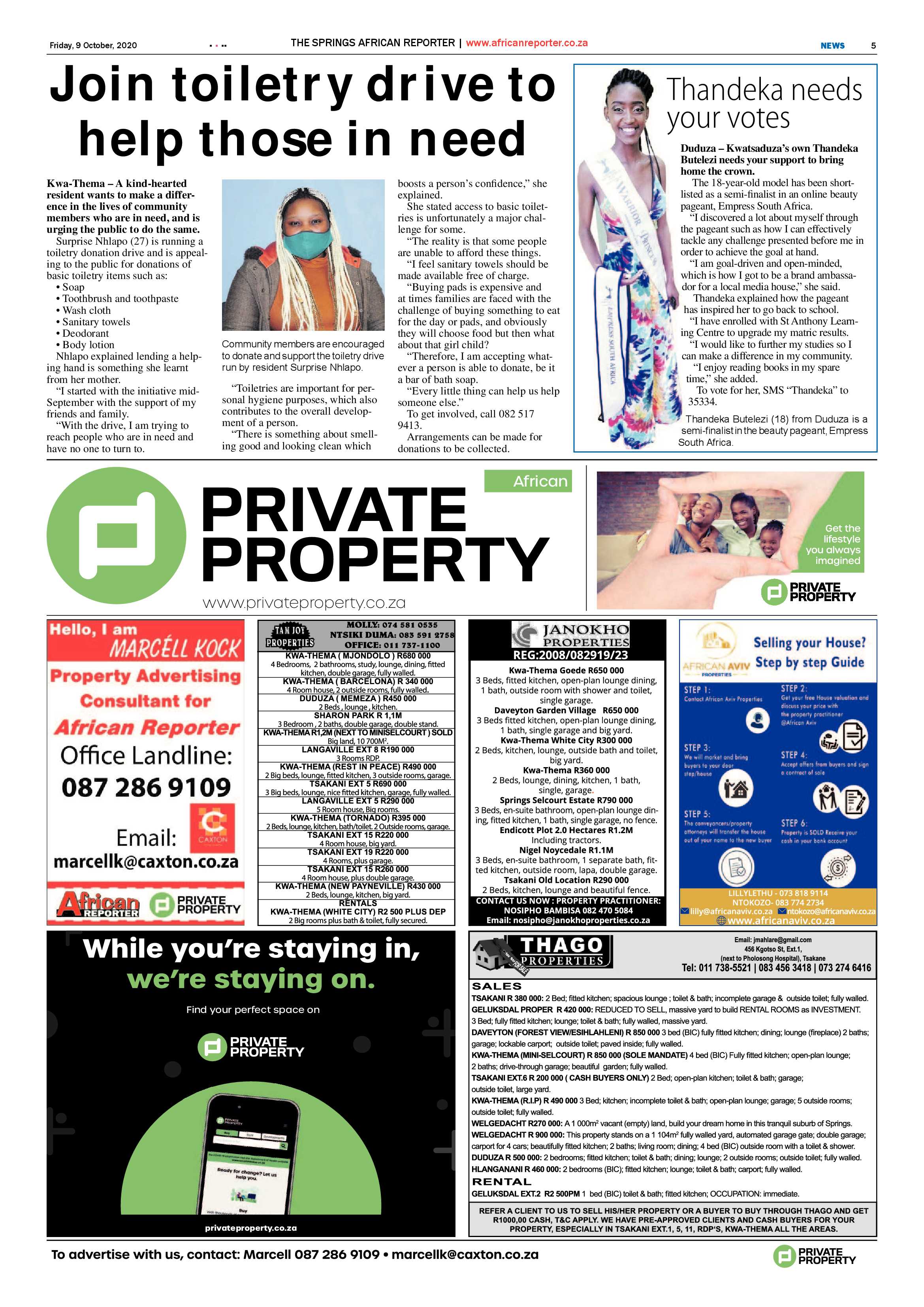 African Reporter 09 October 2020 page 4