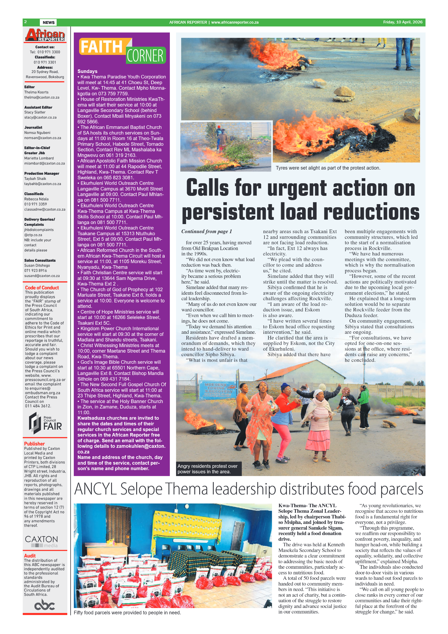 African Reporter 10 April 2026 page 2