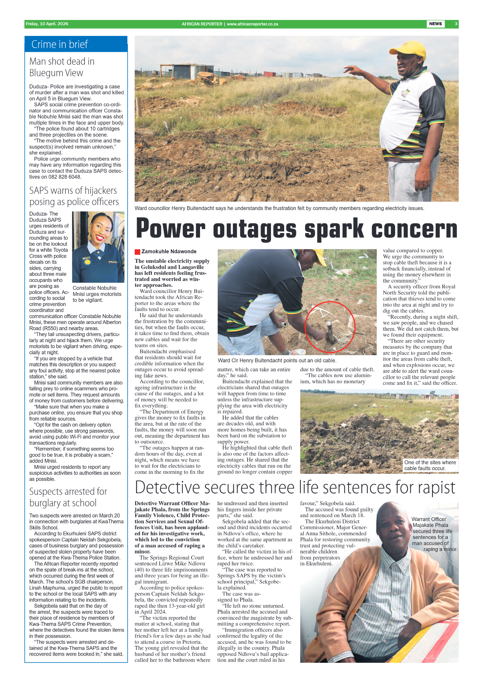 African Reporter 10 April 2026 page 3