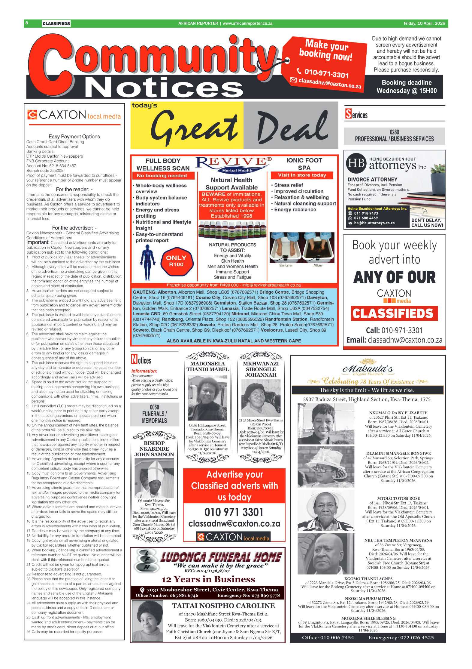 African Reporter 10 April 2026 page 8