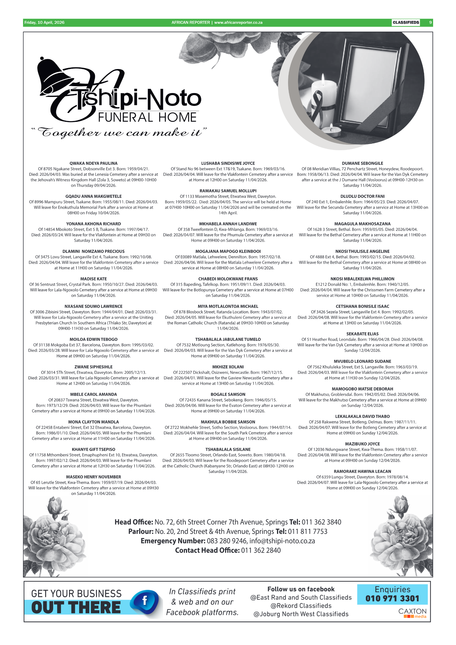 African Reporter 10 April 2026 page 9