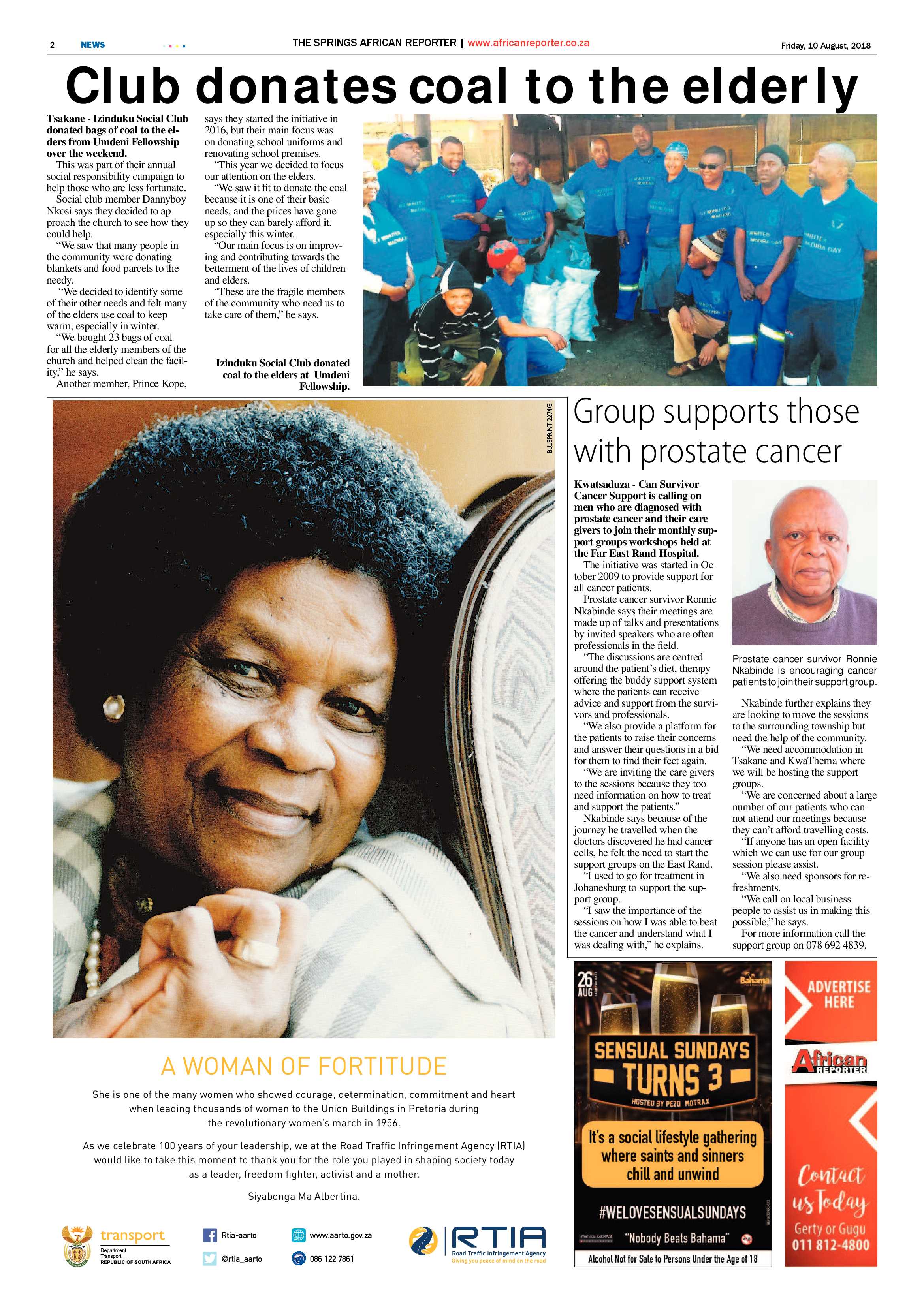 African Reporter 10 August 2018 page 2