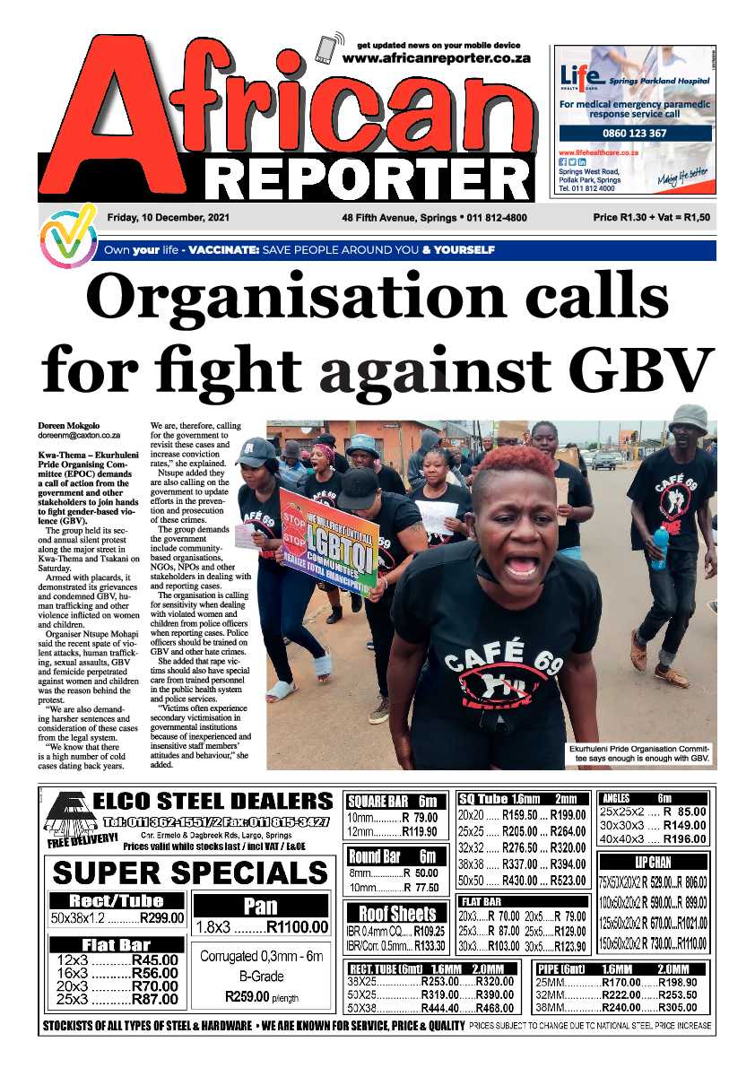 African Reporter 10 December 2021 page 1