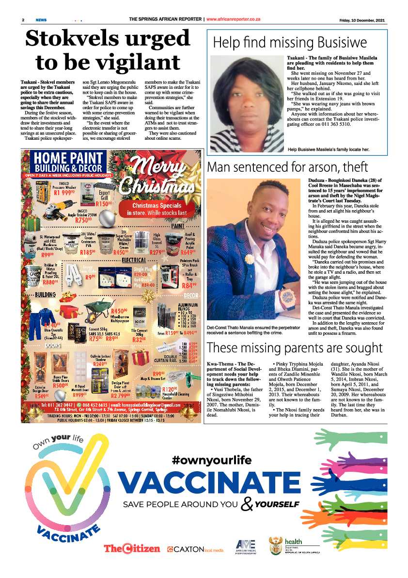 African Reporter 10 December 2021 page 2