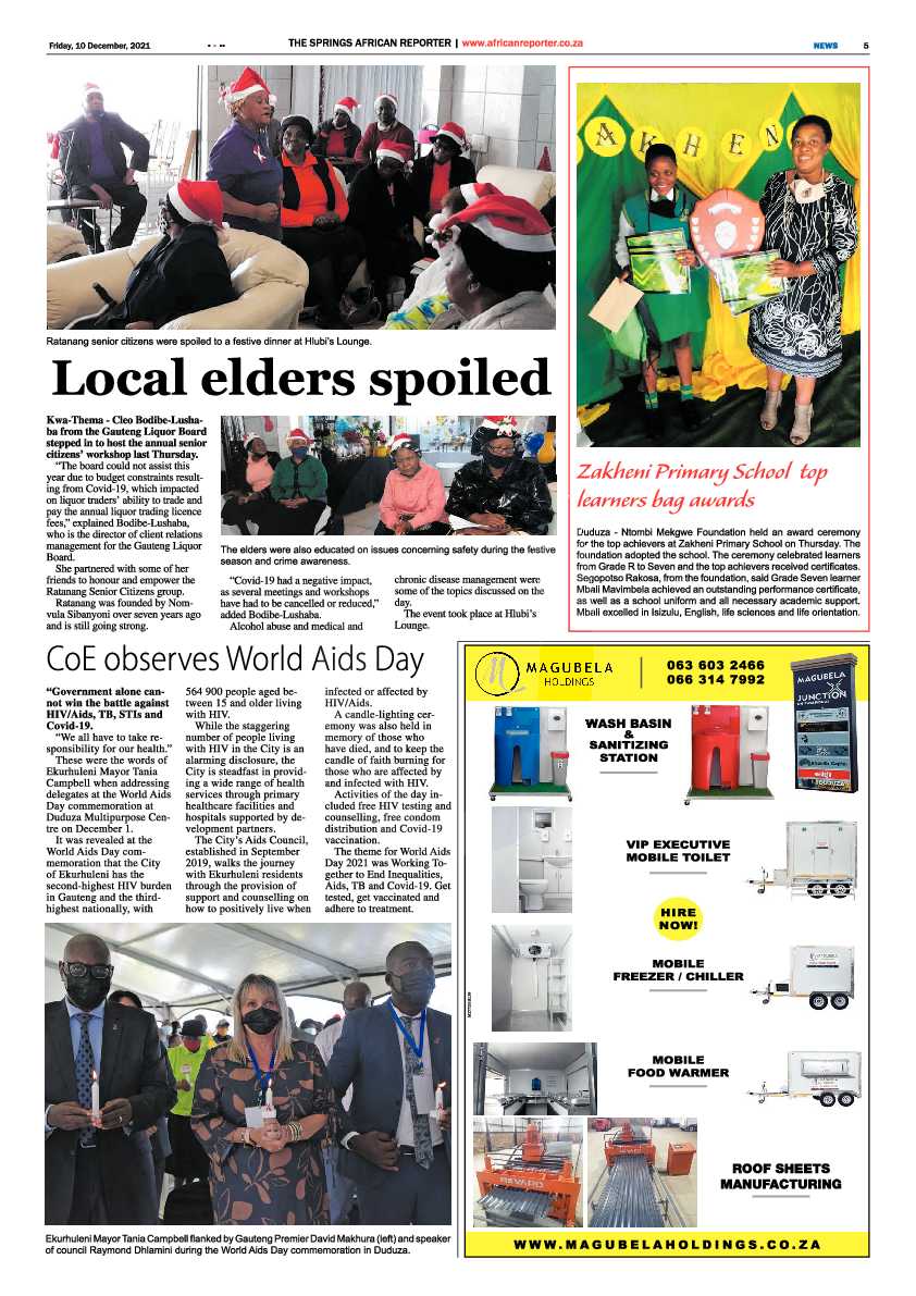 African Reporter 10 December 2021 page 5