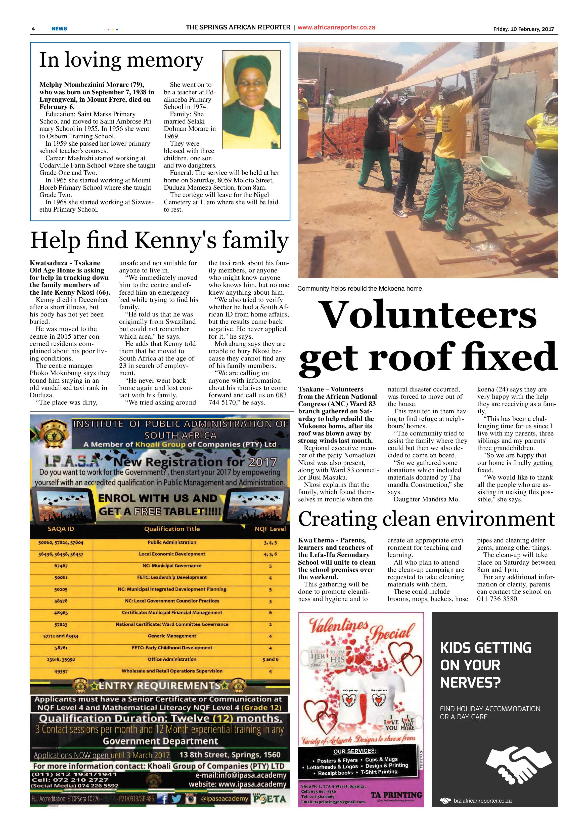 African Reporter 10 February 2017 page 4
