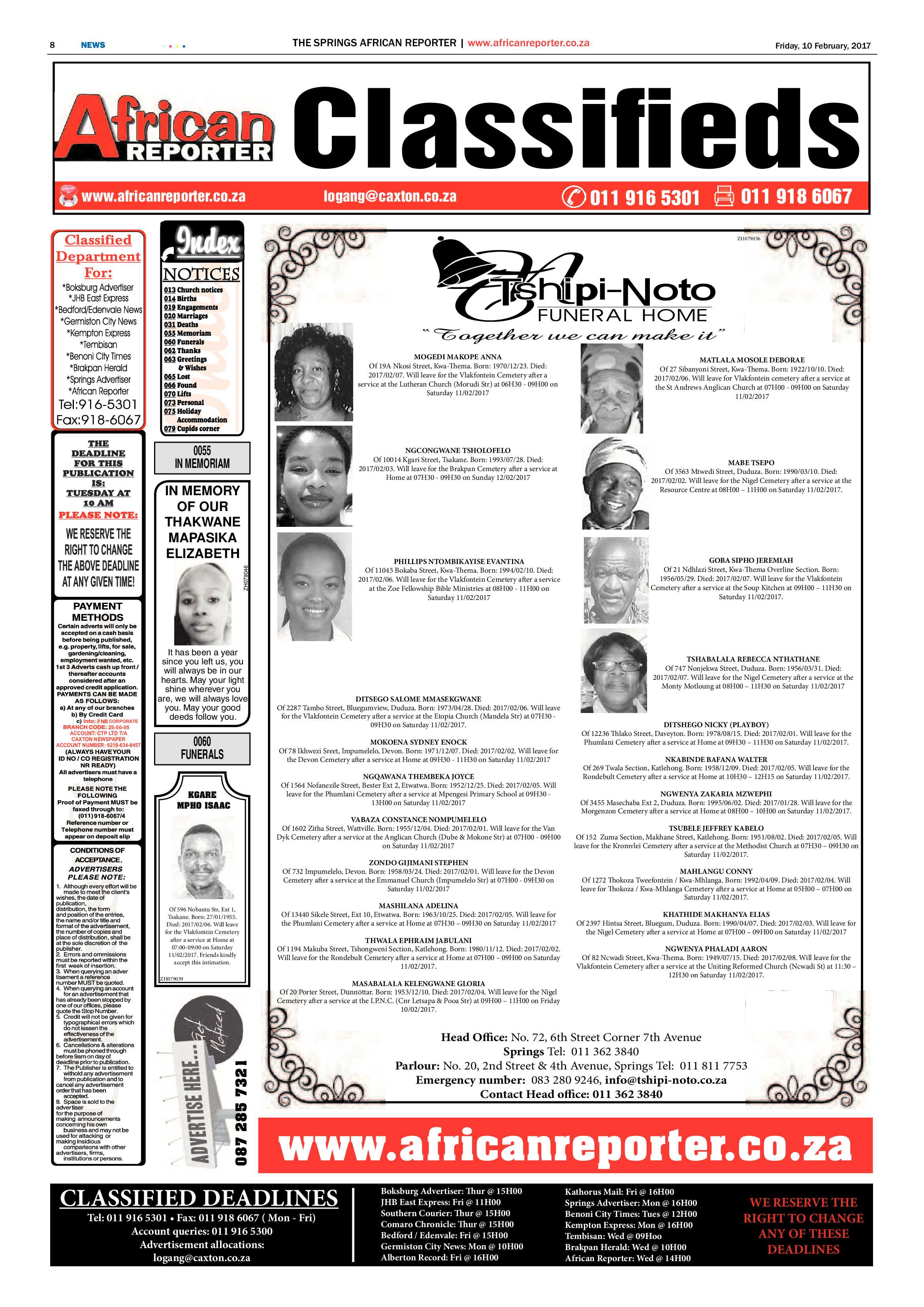 African Reporter 10 February 2017 page 8