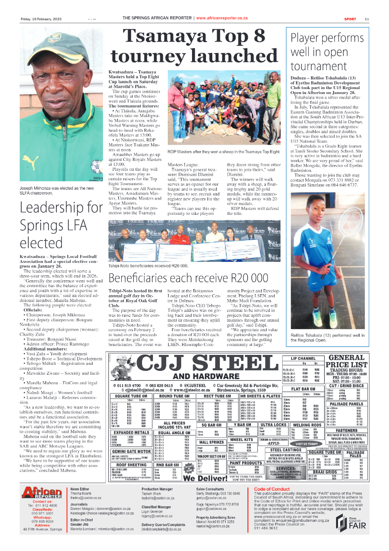African Reporter 10 February 2023 page 11