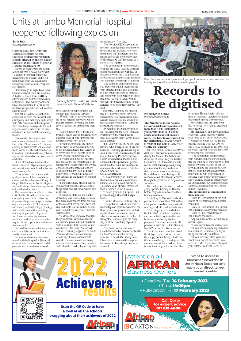 African Reporter 10 February 2023 page 6
