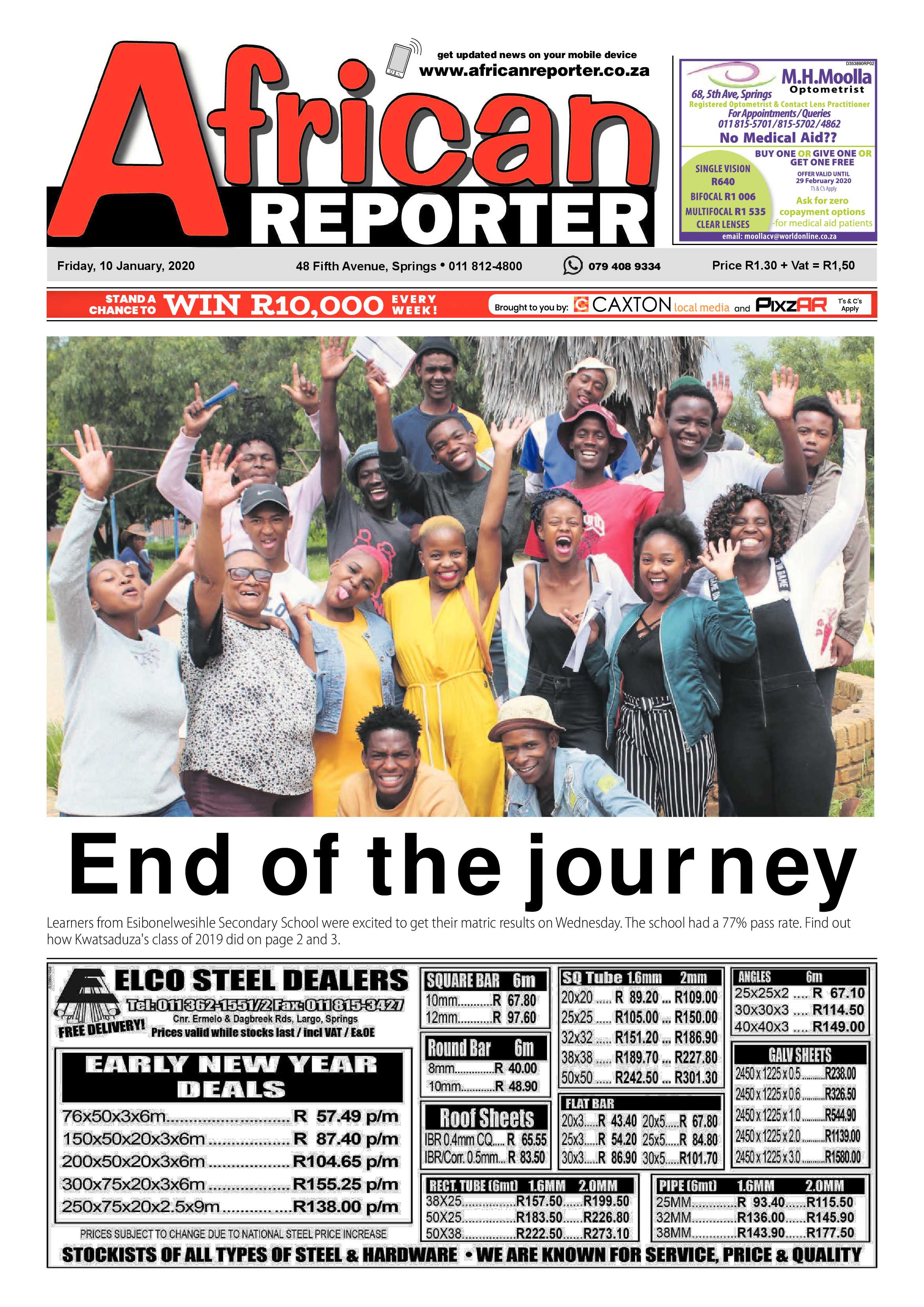 African Reporter 10 January 2020 page 1