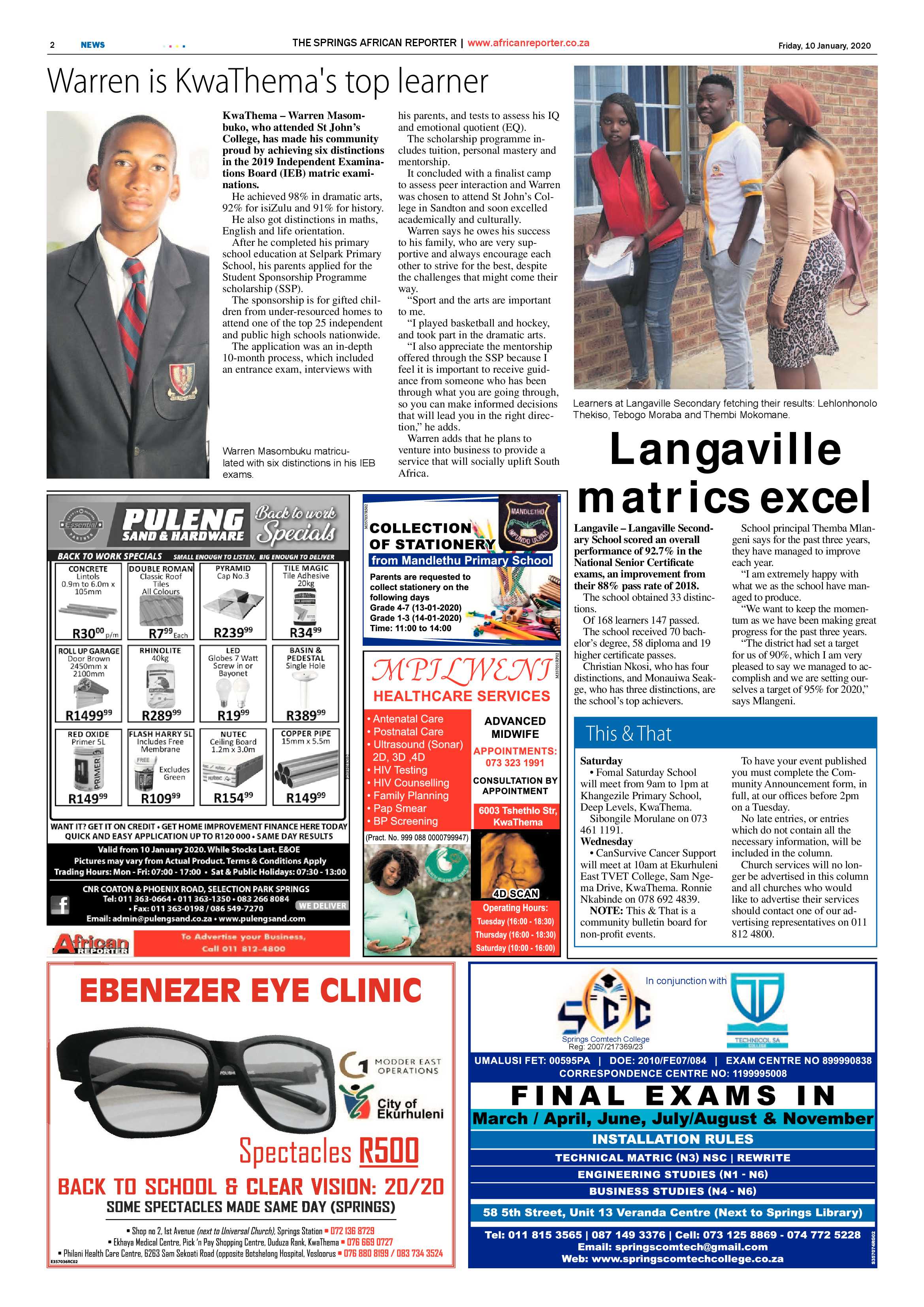 African Reporter 10 January 2020 page 2