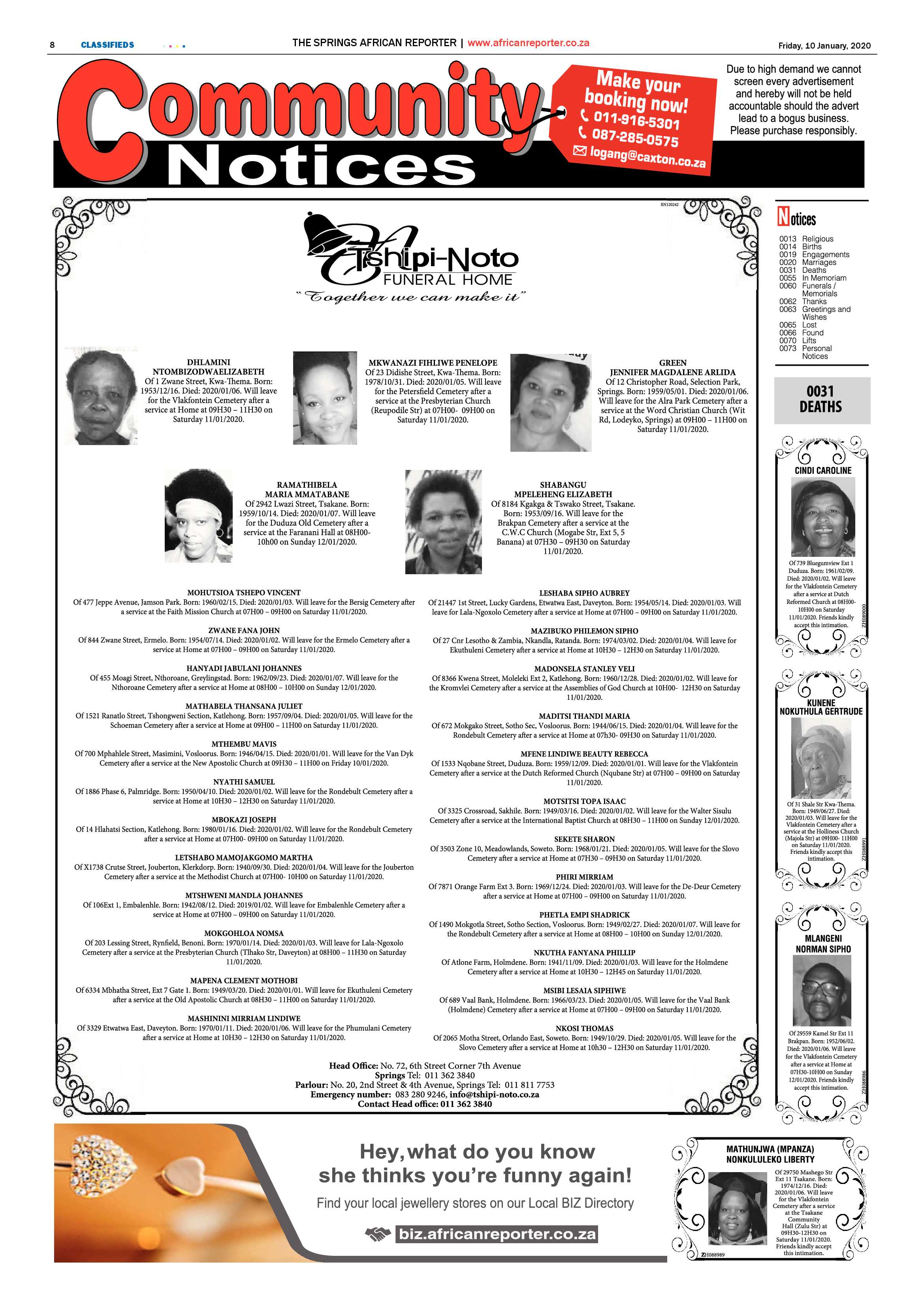 African Reporter 10 January 2020 page 8
