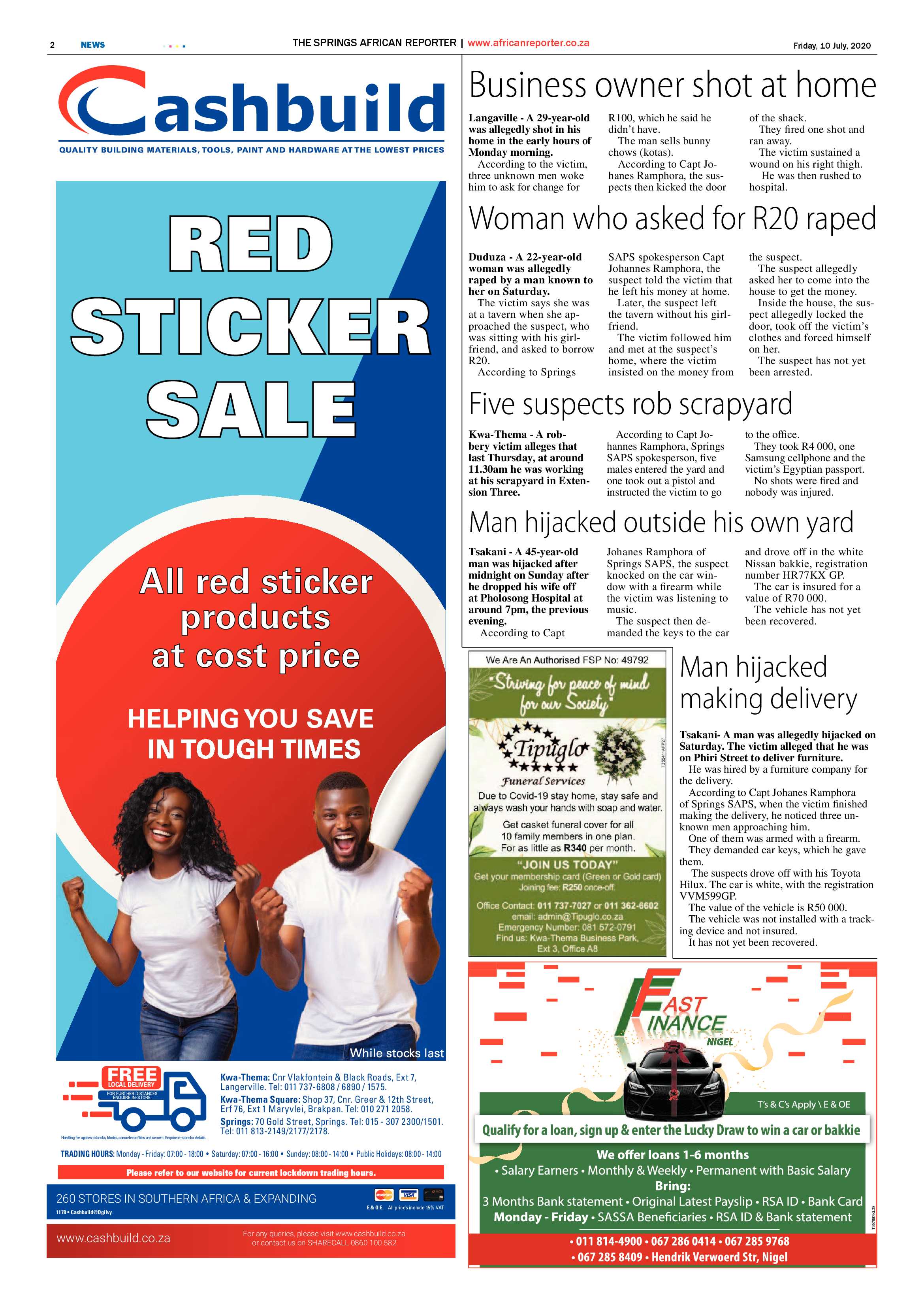 African Reporter 10 July 2020 page 2