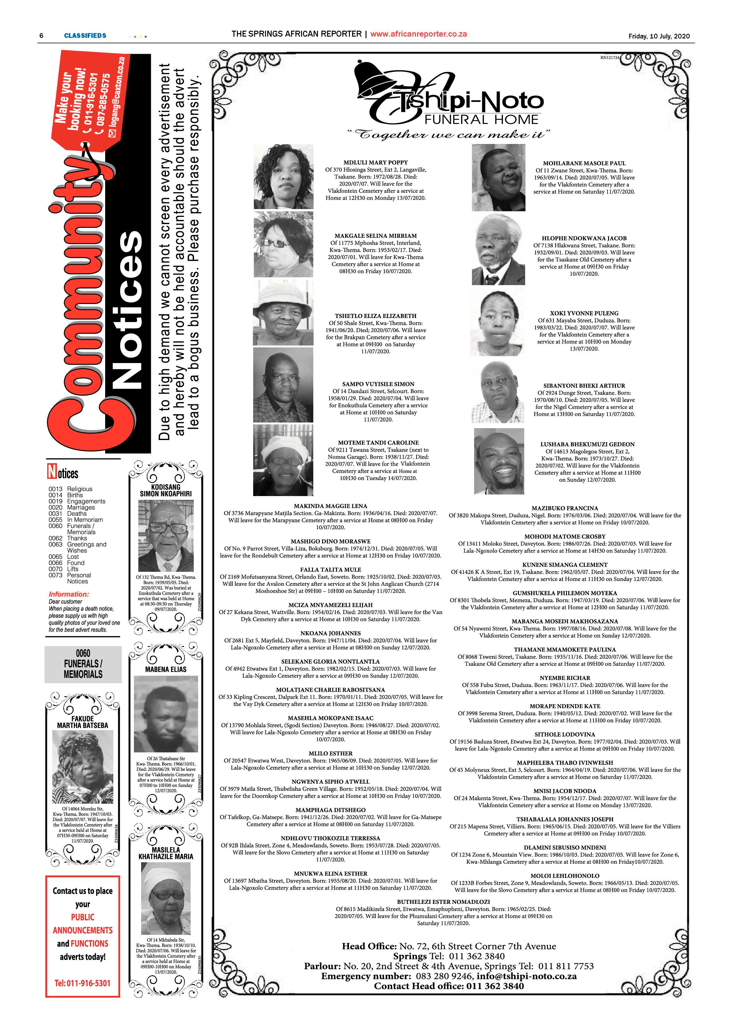 African Reporter 10 July 2020 page 6