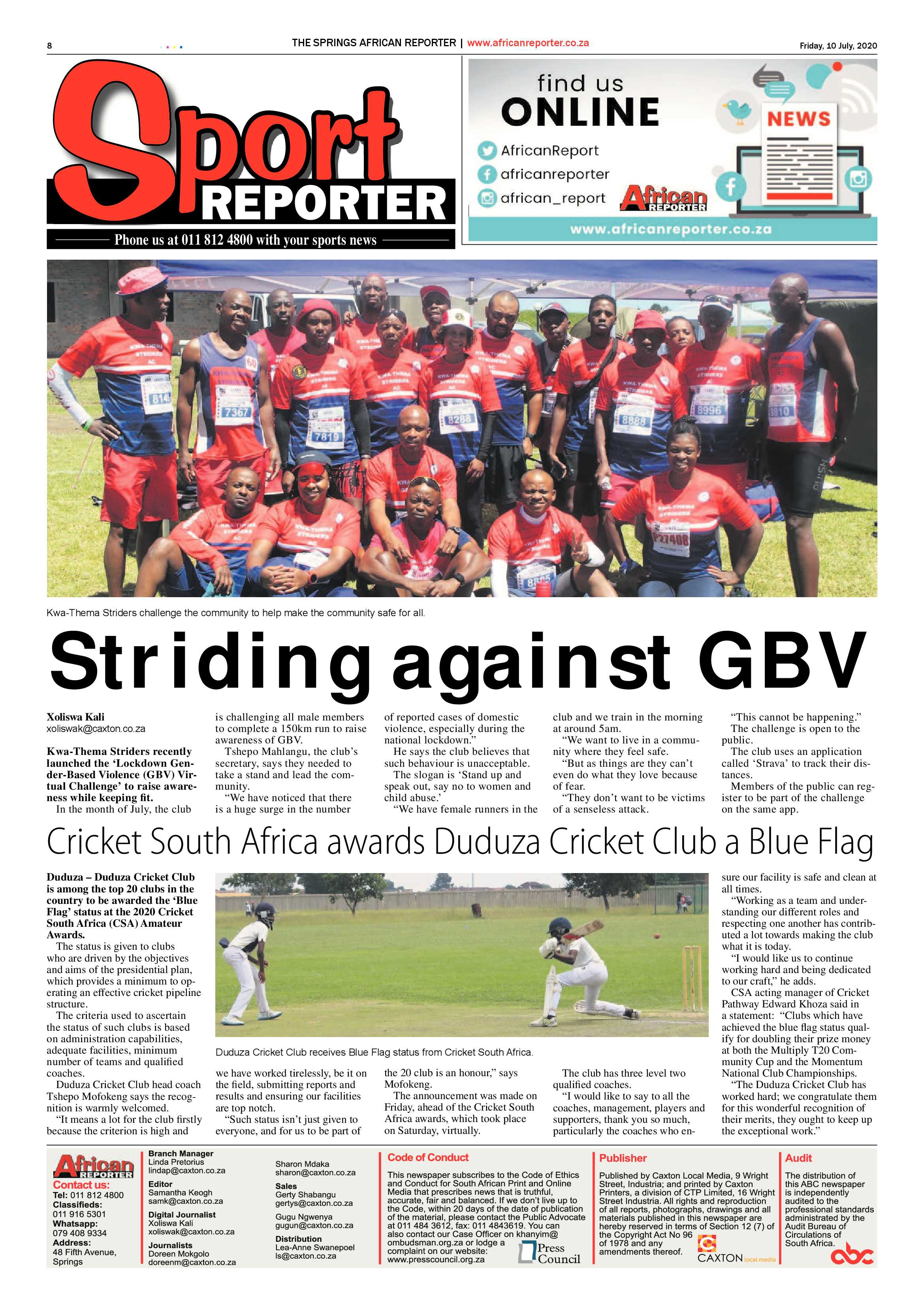 African Reporter 10 July 2020 page 8