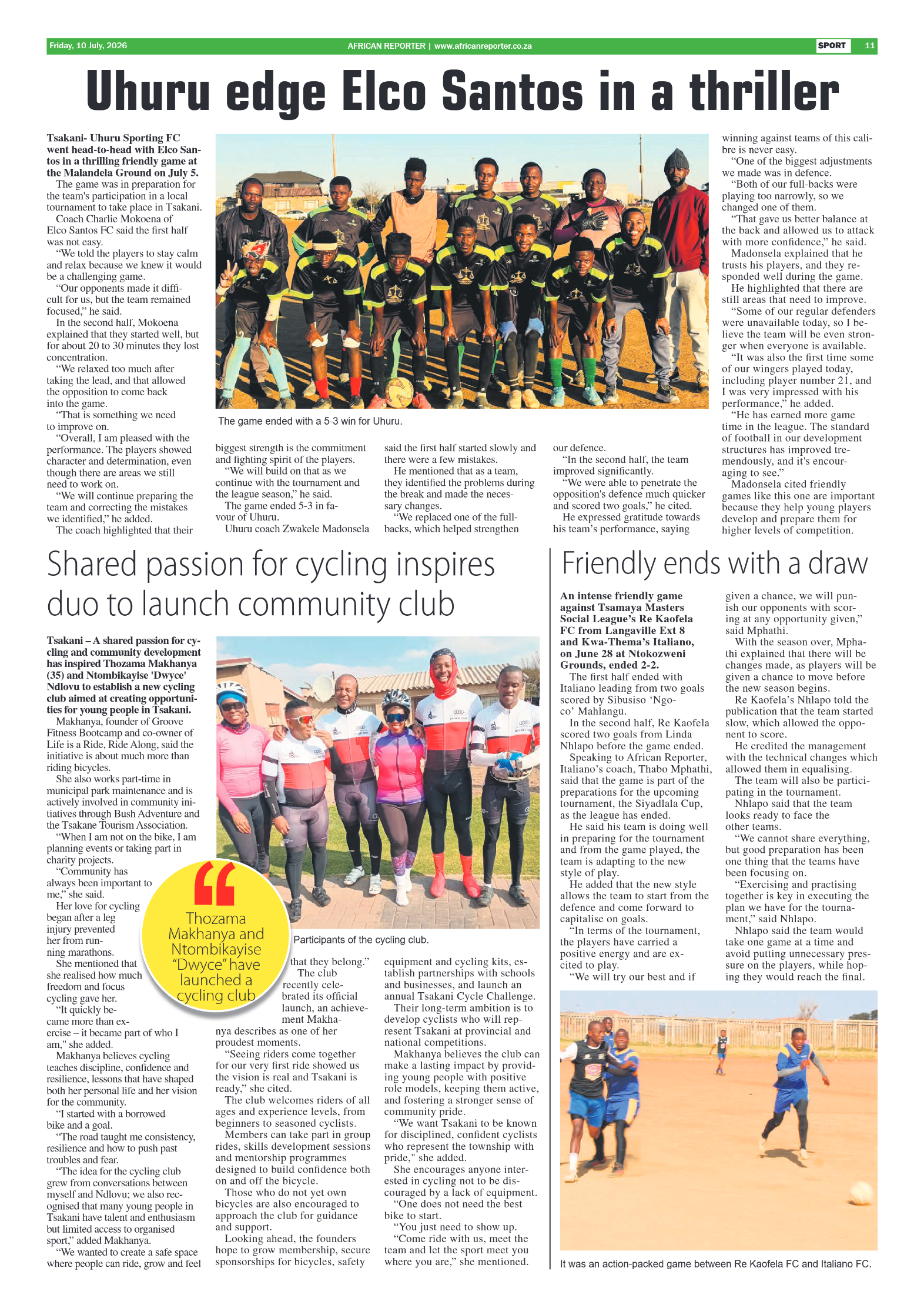 African Reporter 10 July 2026 page 11
