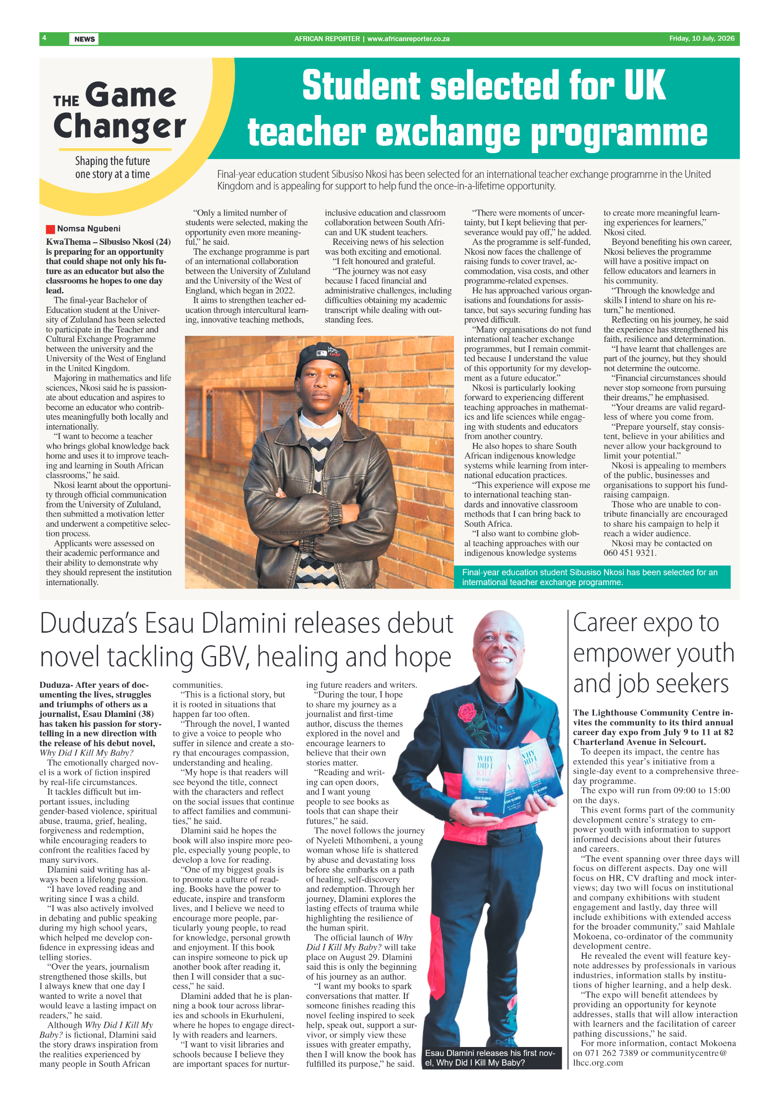 African Reporter 10 July 2026 page 4