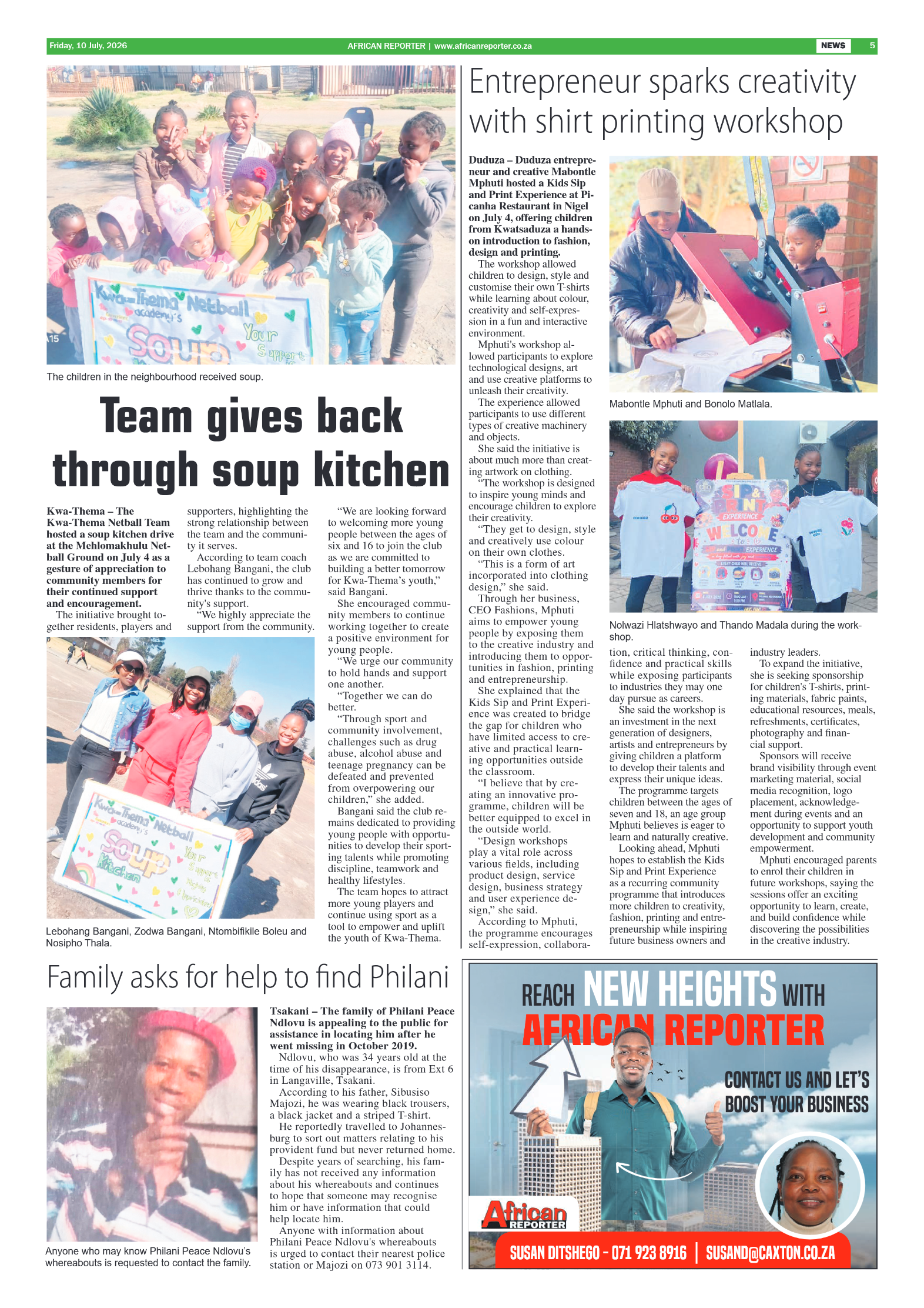 African Reporter 10 July 2026 page 5