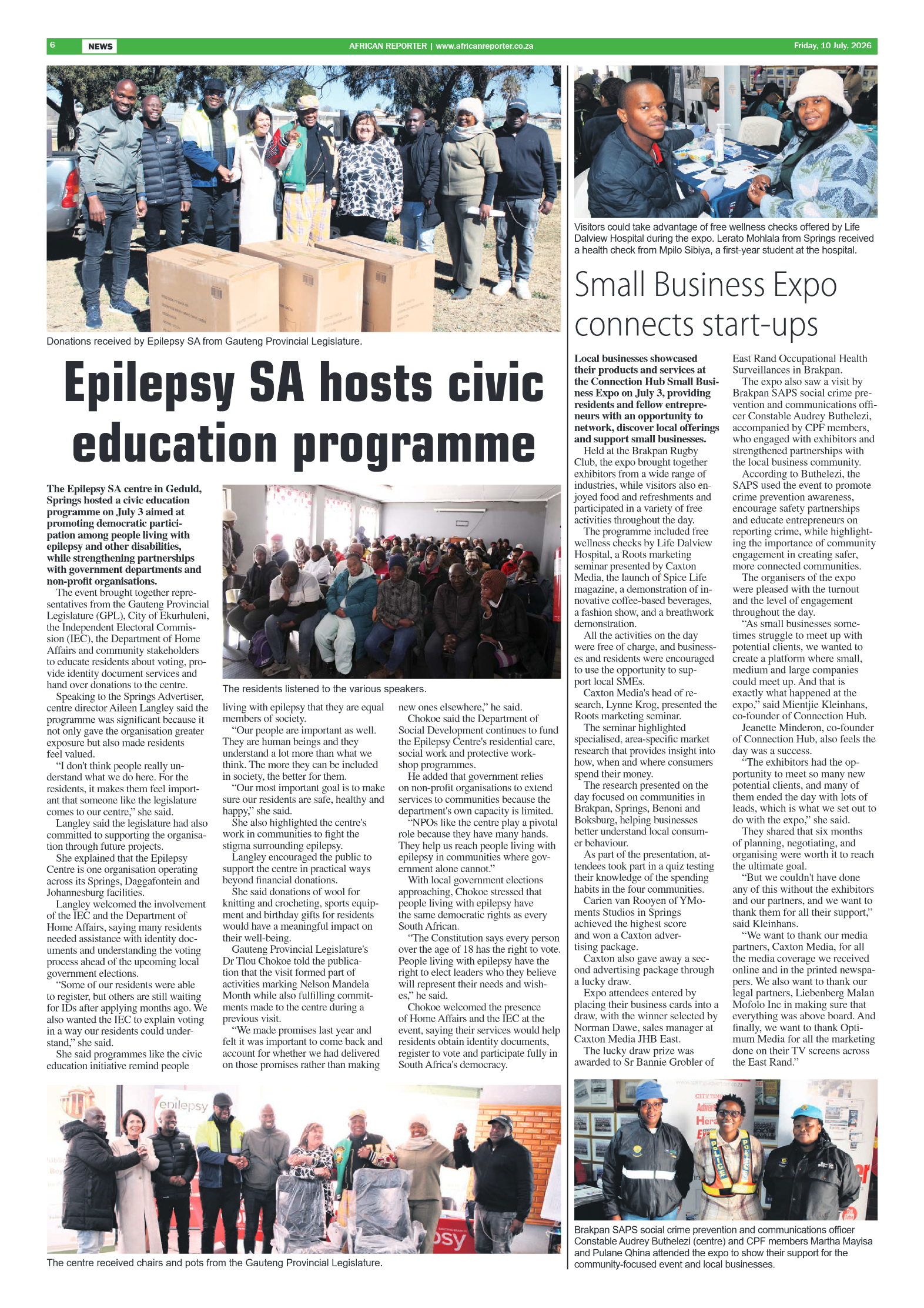 African Reporter 10 July 2026 page 6