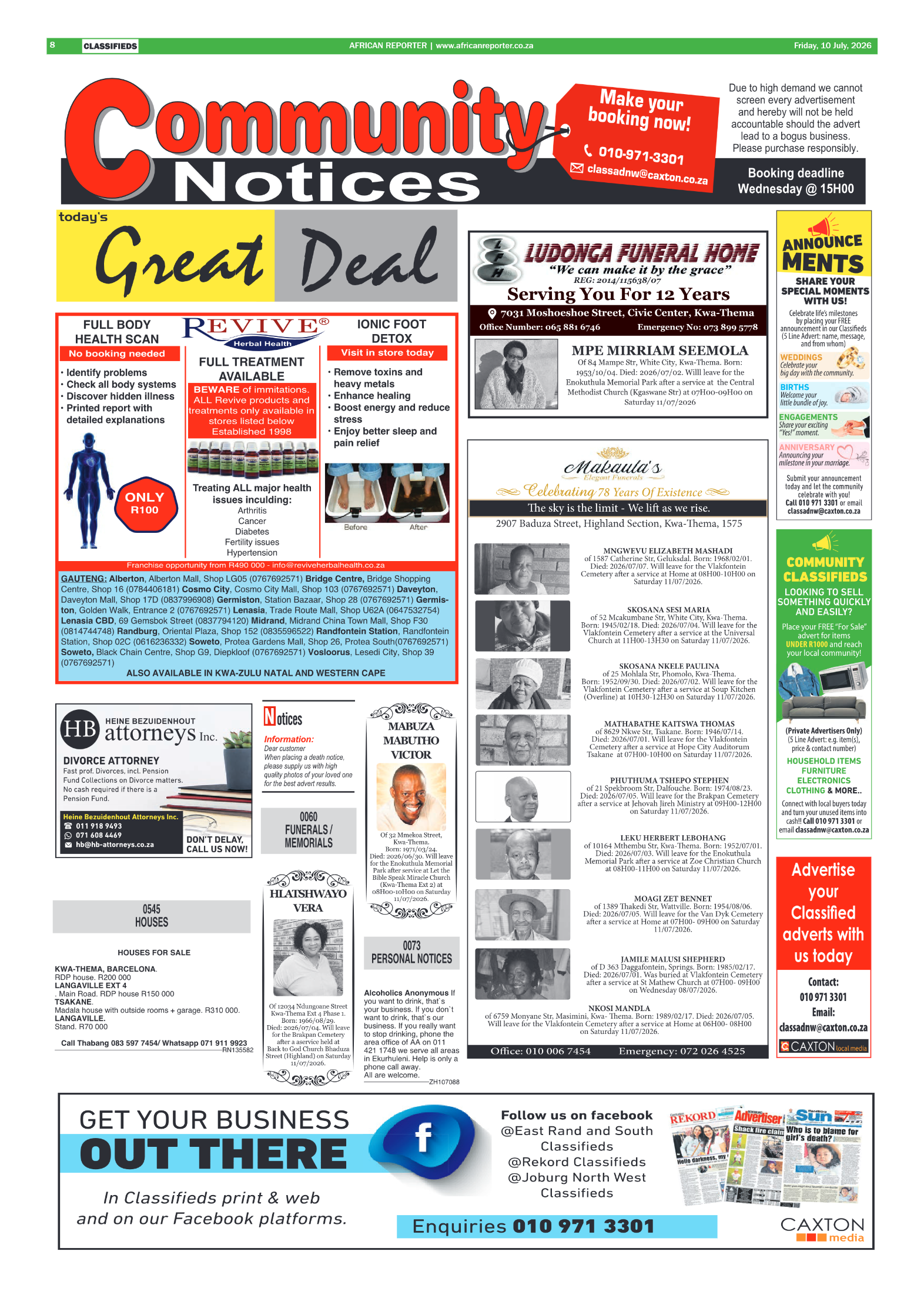 African Reporter 10 July 2026 page 8