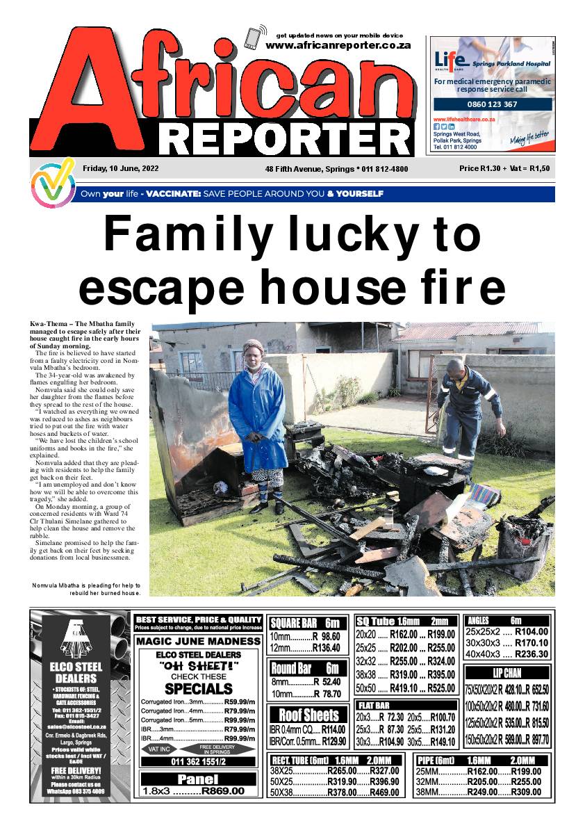 African Reporter 10 June 2022 page 1