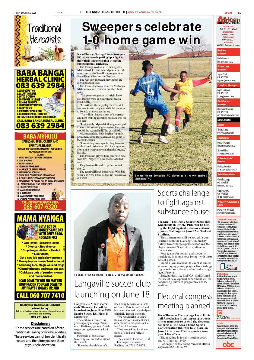 African Reporter 10 June 2022 page 11