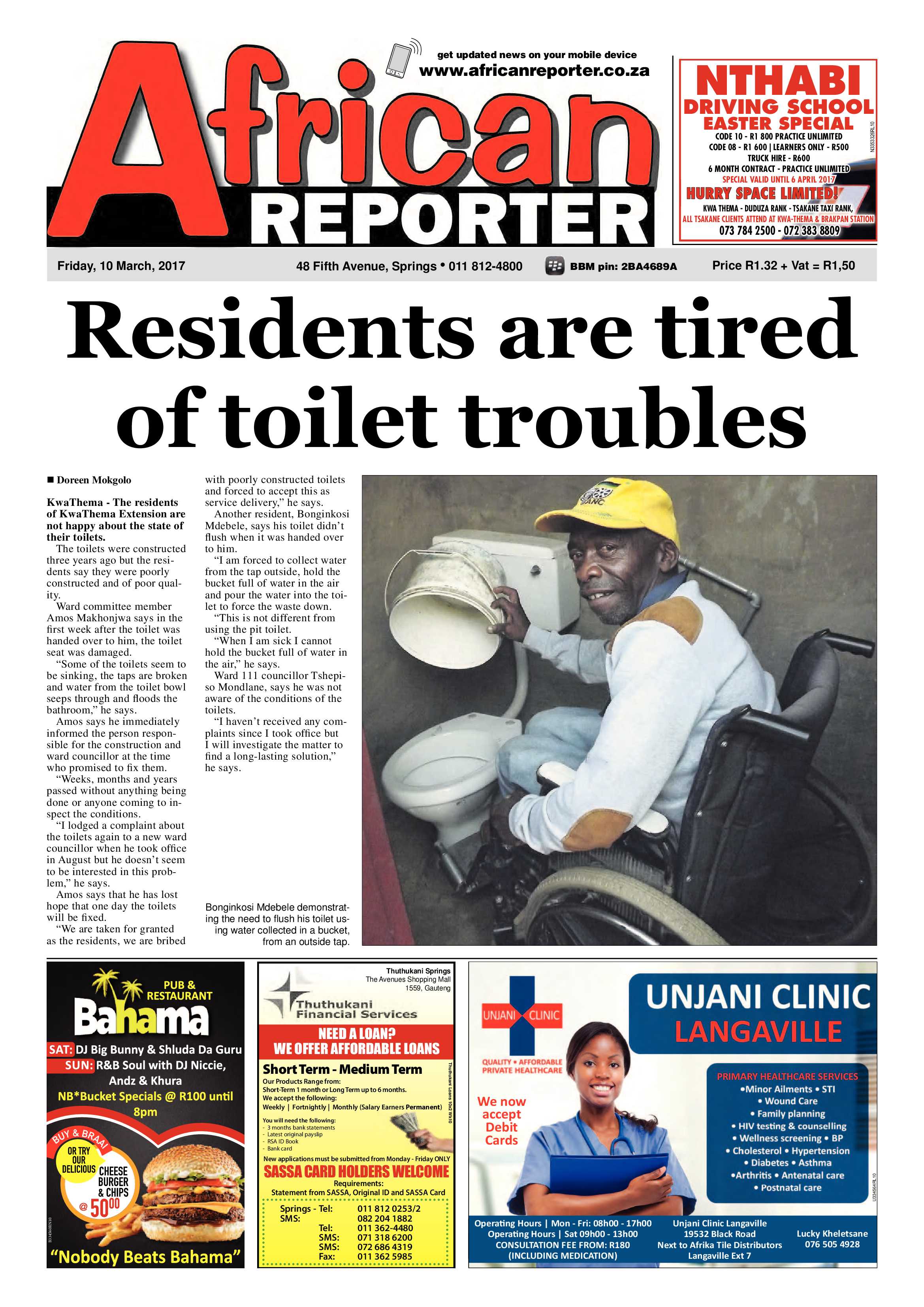 African Reporter 10 March 2017 page 1