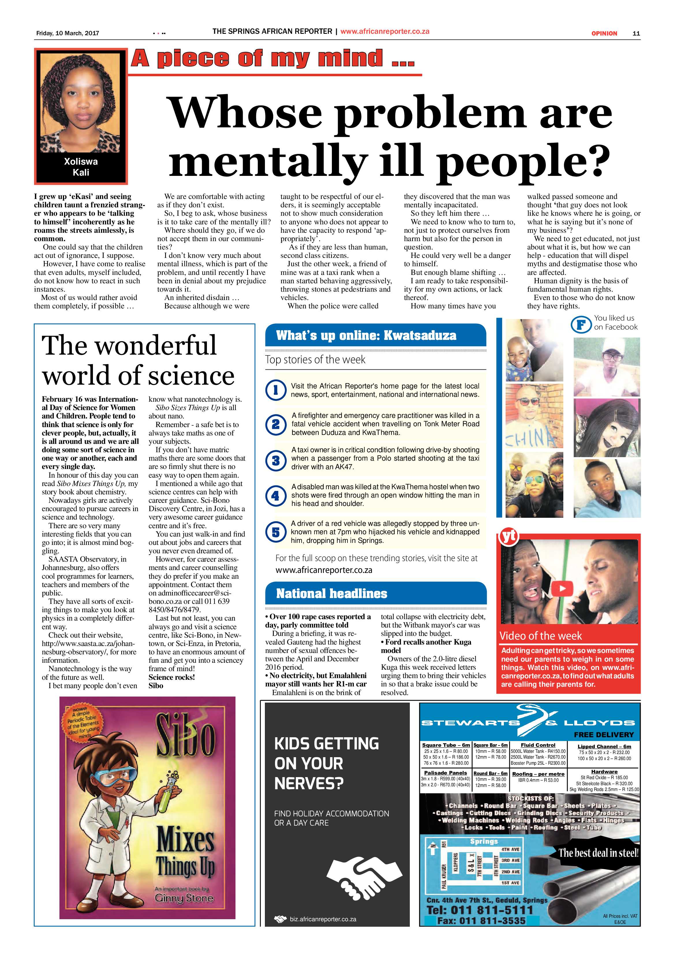 African Reporter 10 March 2017 page 11
