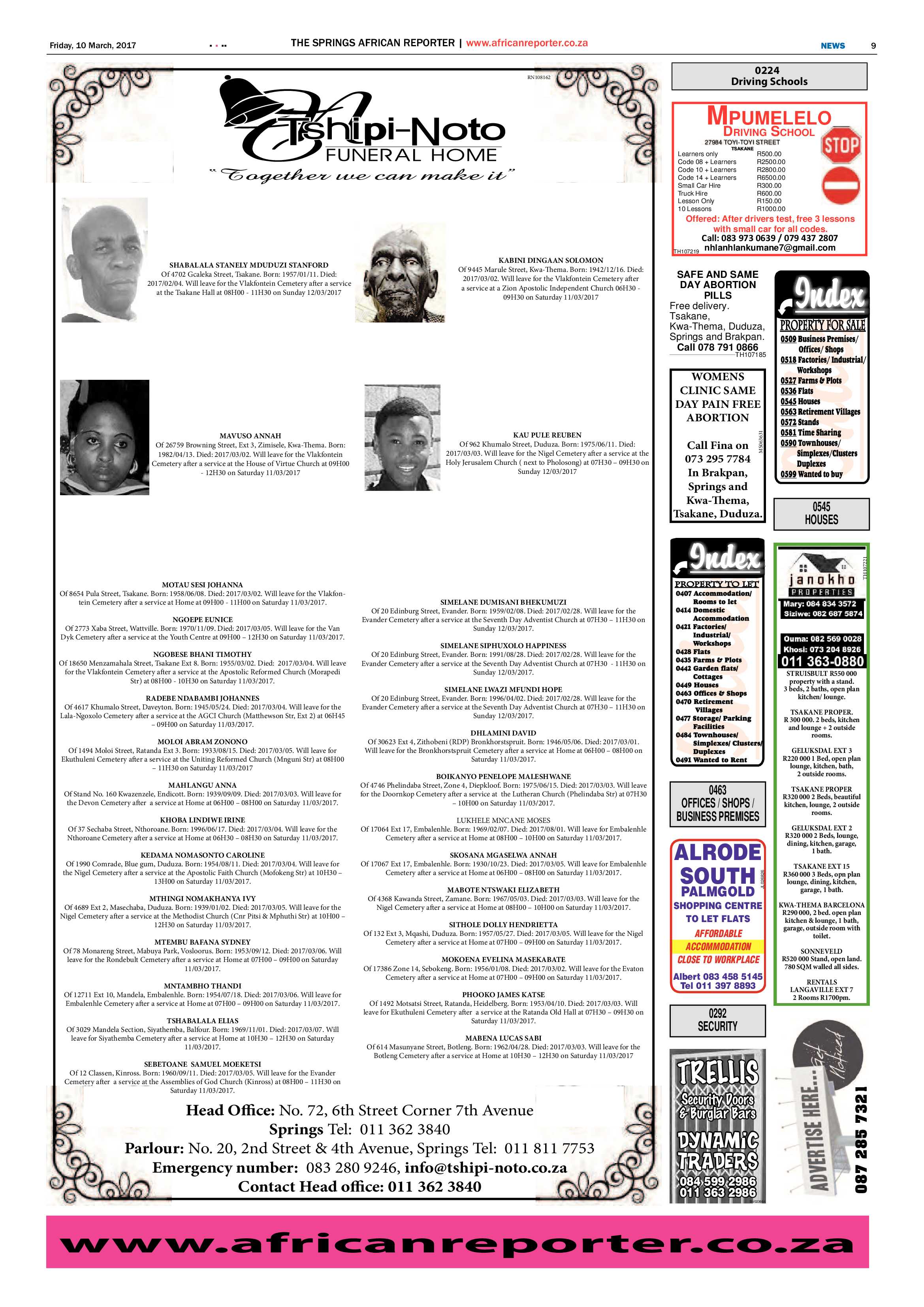 African Reporter 10 March 2017 page 9